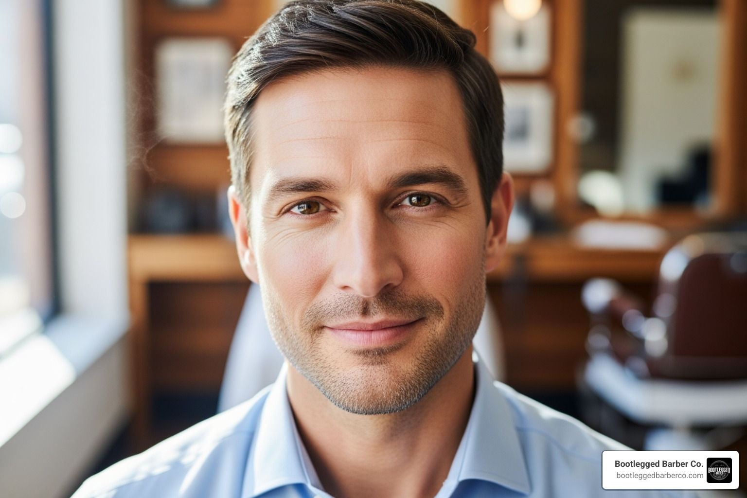 man looking refreshed post shave - warm towel shave