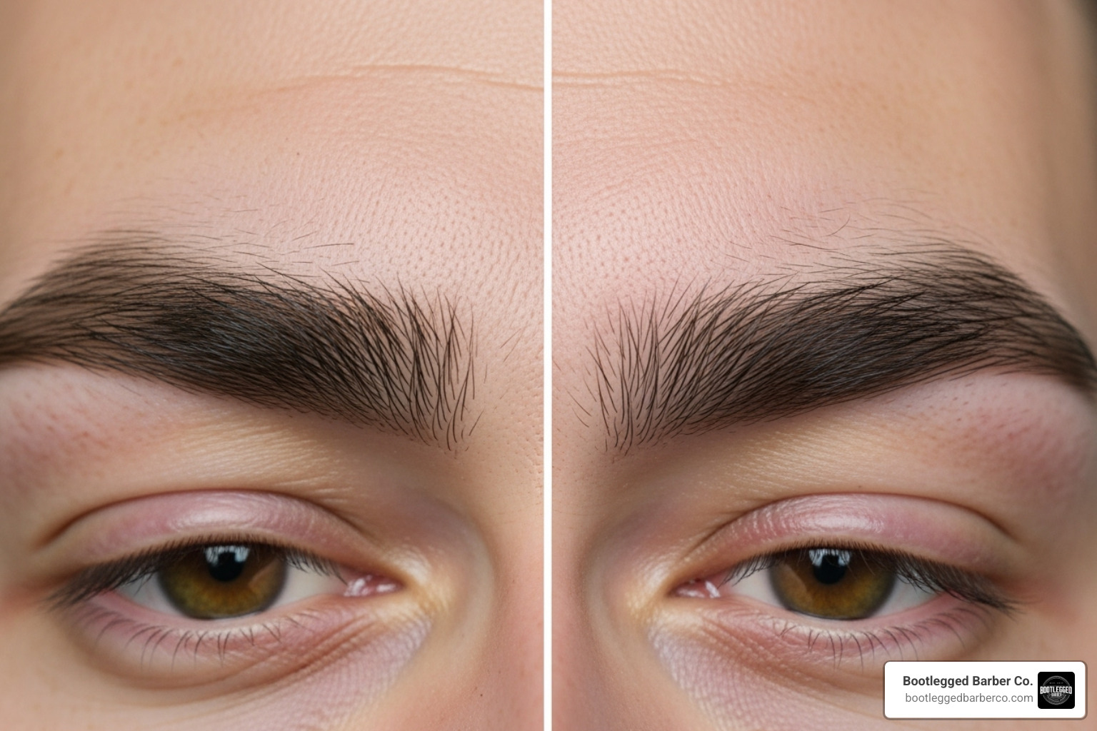 well-groomed vs over-plucked brows - Eyebrow trim men