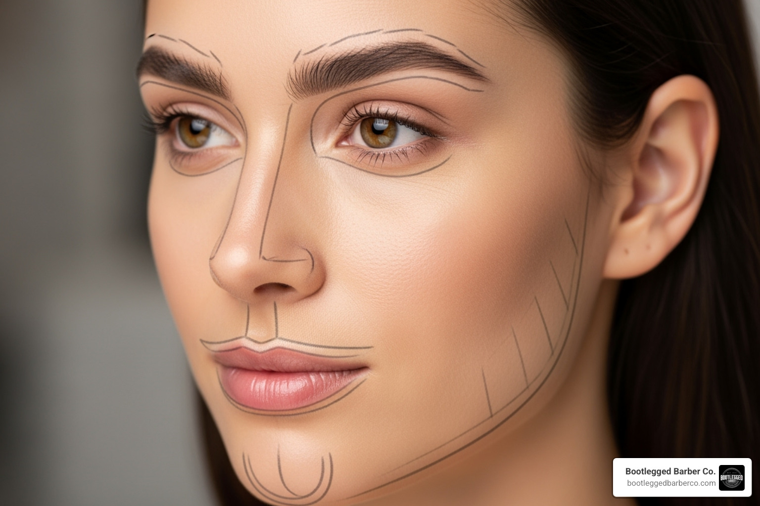 illustrating different facial waxing zones like eyebrows, upper lip, chin, and sideburns - precision facial waxing illustrating different facial waxing zones like eyebrows, upper lip, chin, and sideburns - precision facial waxing