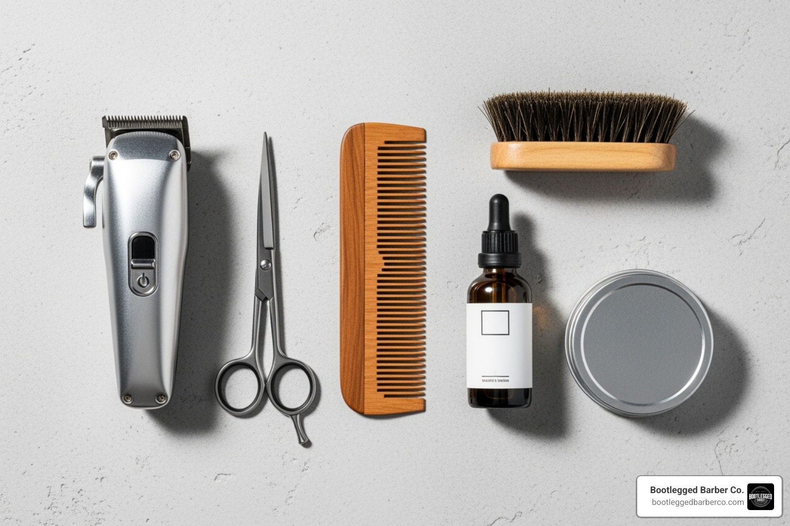 flat lay of essential beard grooming tools and products - beard grooming flat lay of essential beard grooming tools and products - beard grooming
