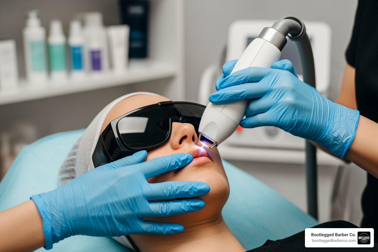 a laser hair removal procedure on the face - facial hair removal a laser hair removal procedure on the face - facial hair removal