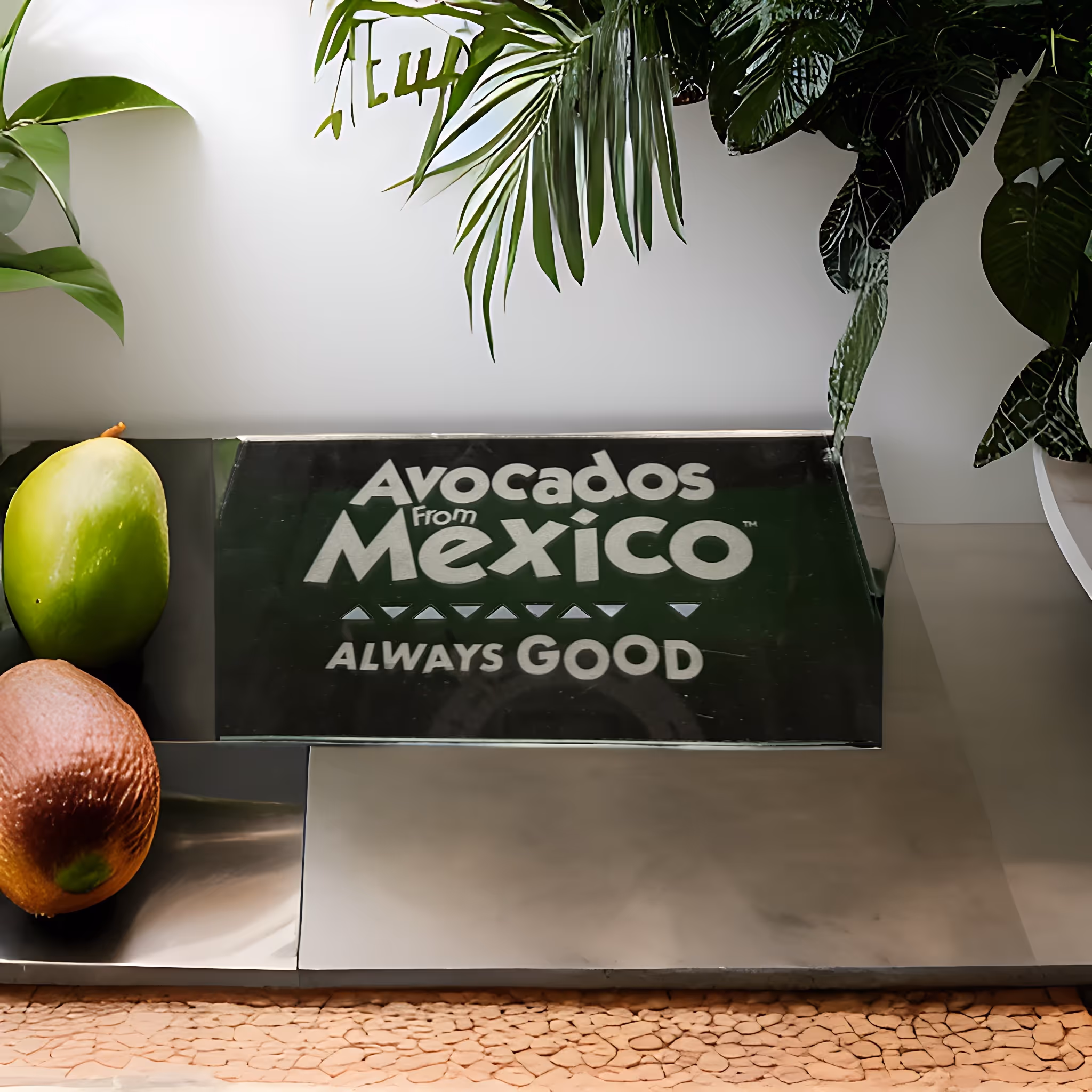 Avocados from Mexico on Glass laser engraved miami fort lauderdale 