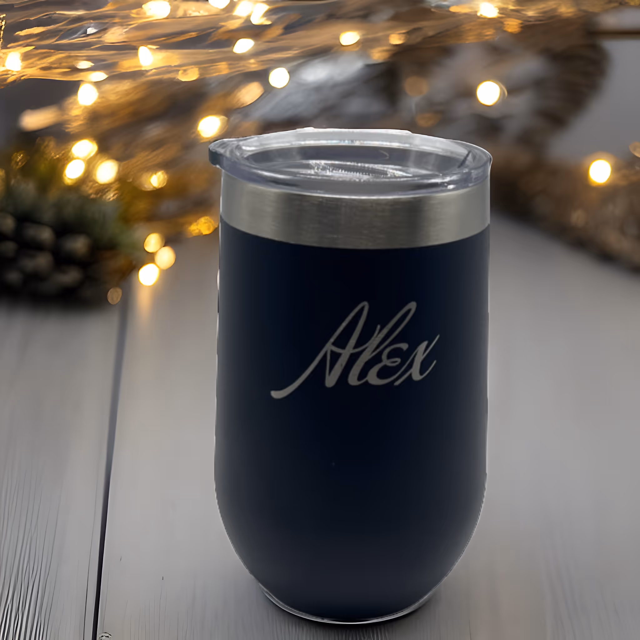Laser engraved wine tumbler miami fort lauderdale 