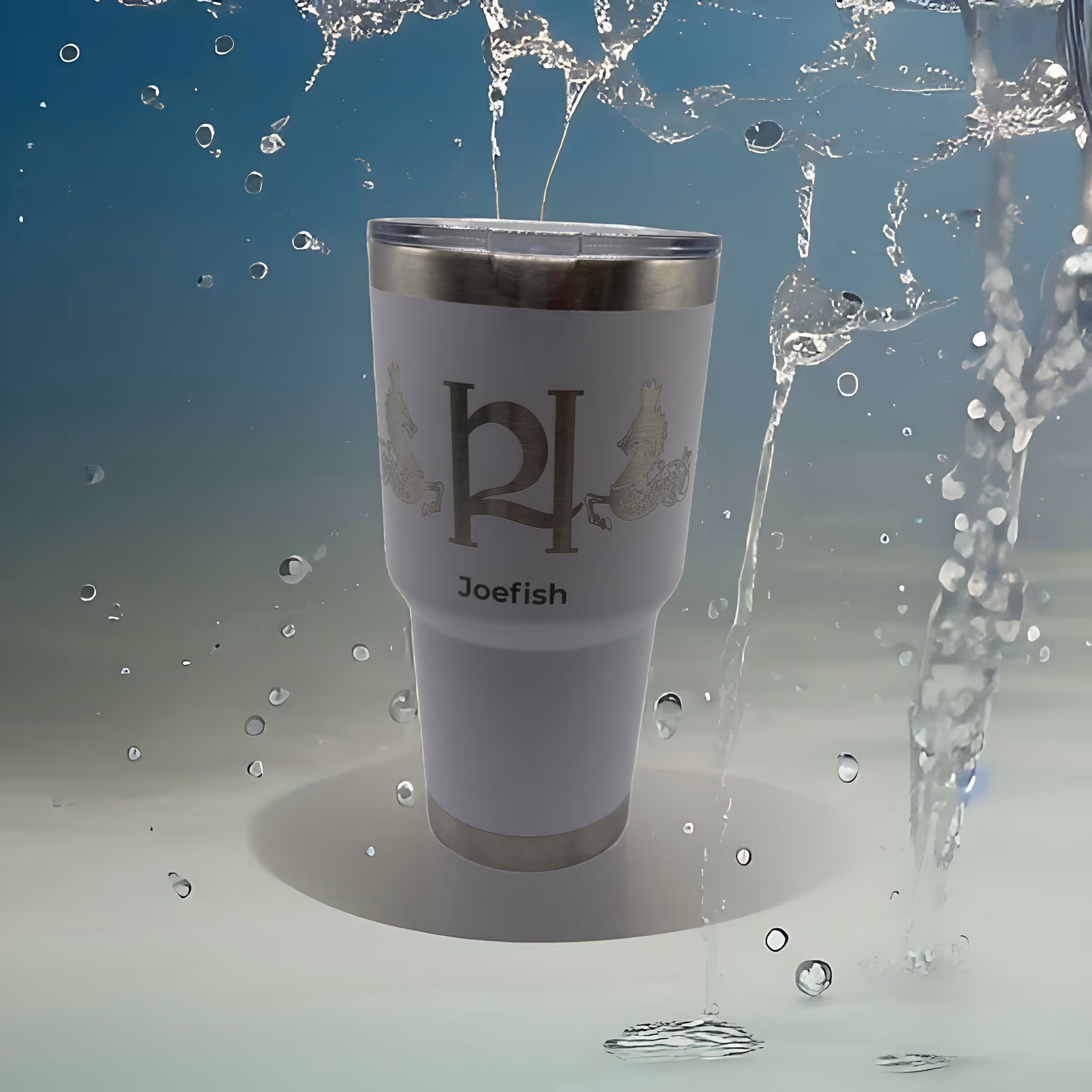 White Yeti miami fort lauderdale laser engraved