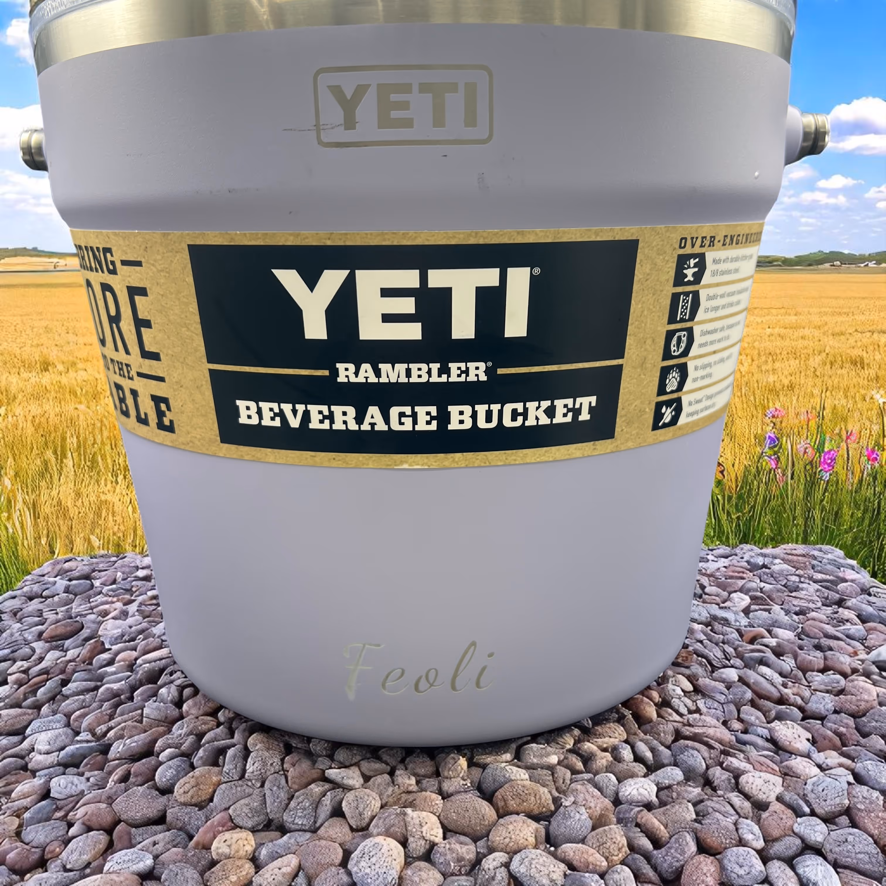 Laser engraved Yeti Ice Bucket