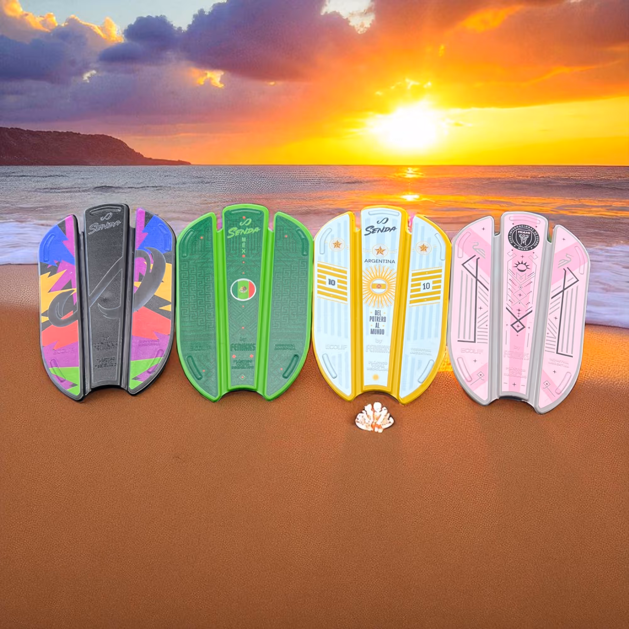 UV Printed Soccer Shin Guards Futbol miami fort lauderdale 