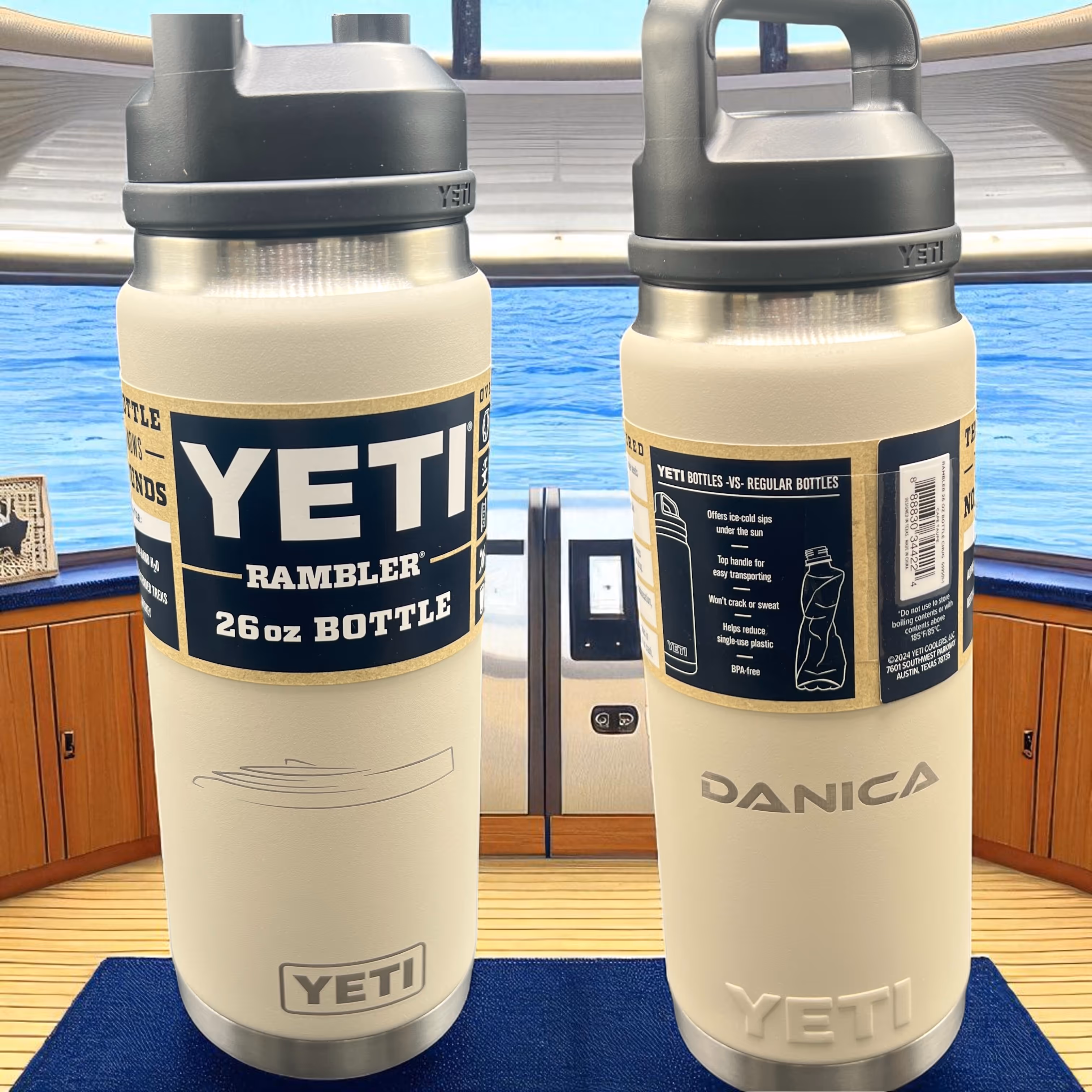 Laser Engraved Yetis Super Yacht miami fort lauderdale 