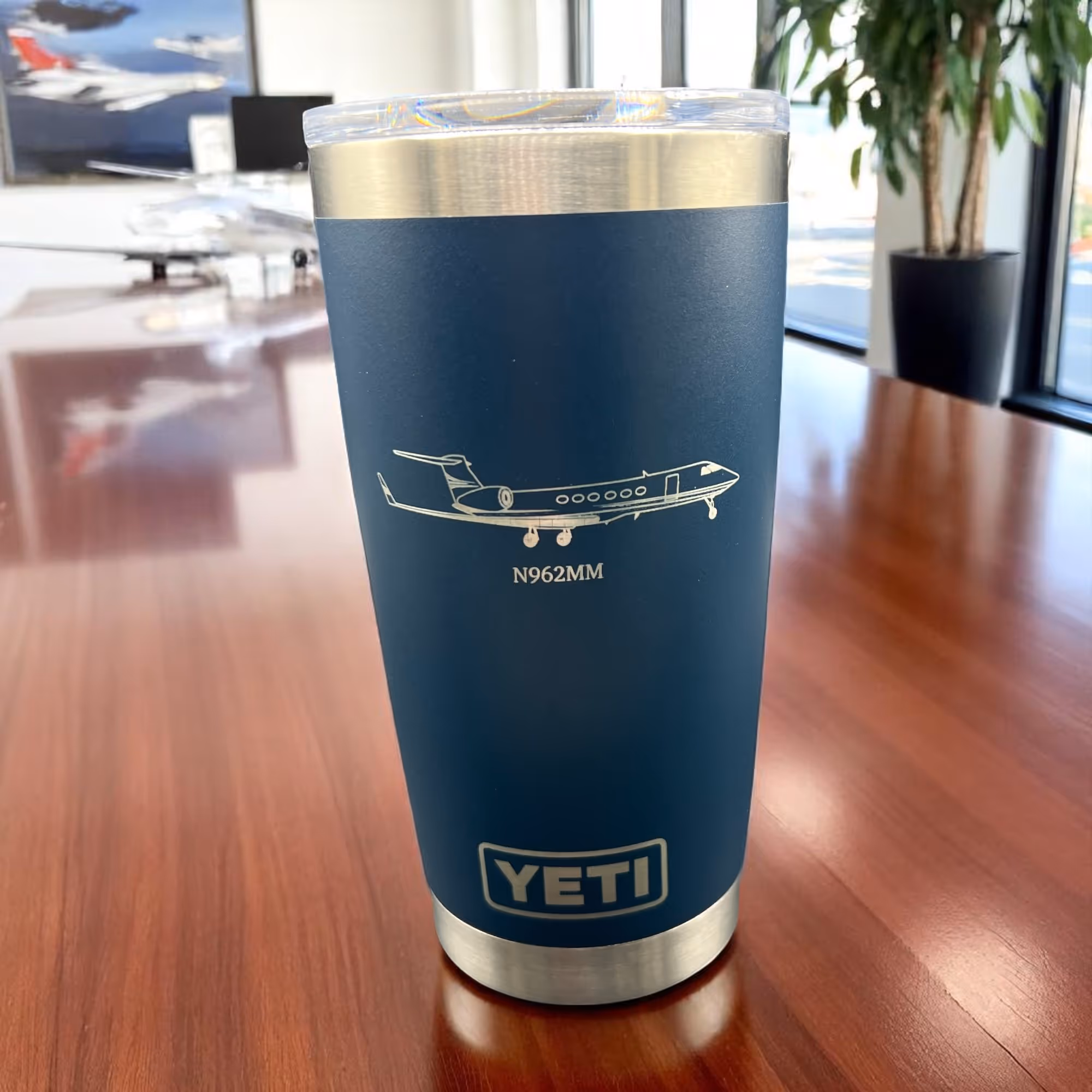 Laser Engraved Yeti Corporate Jet miami fort lauderdale