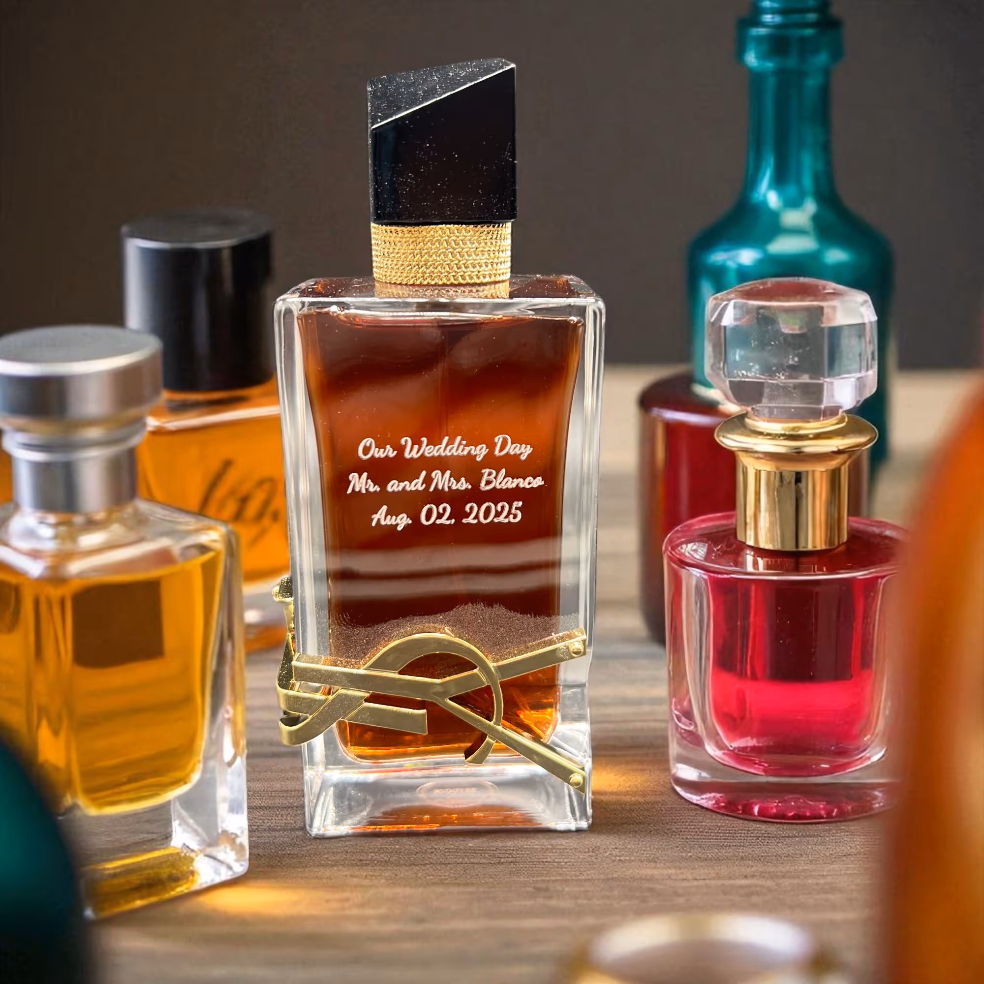 Laser Engraved YSL Perfume Bottle miami fort lauderdale 