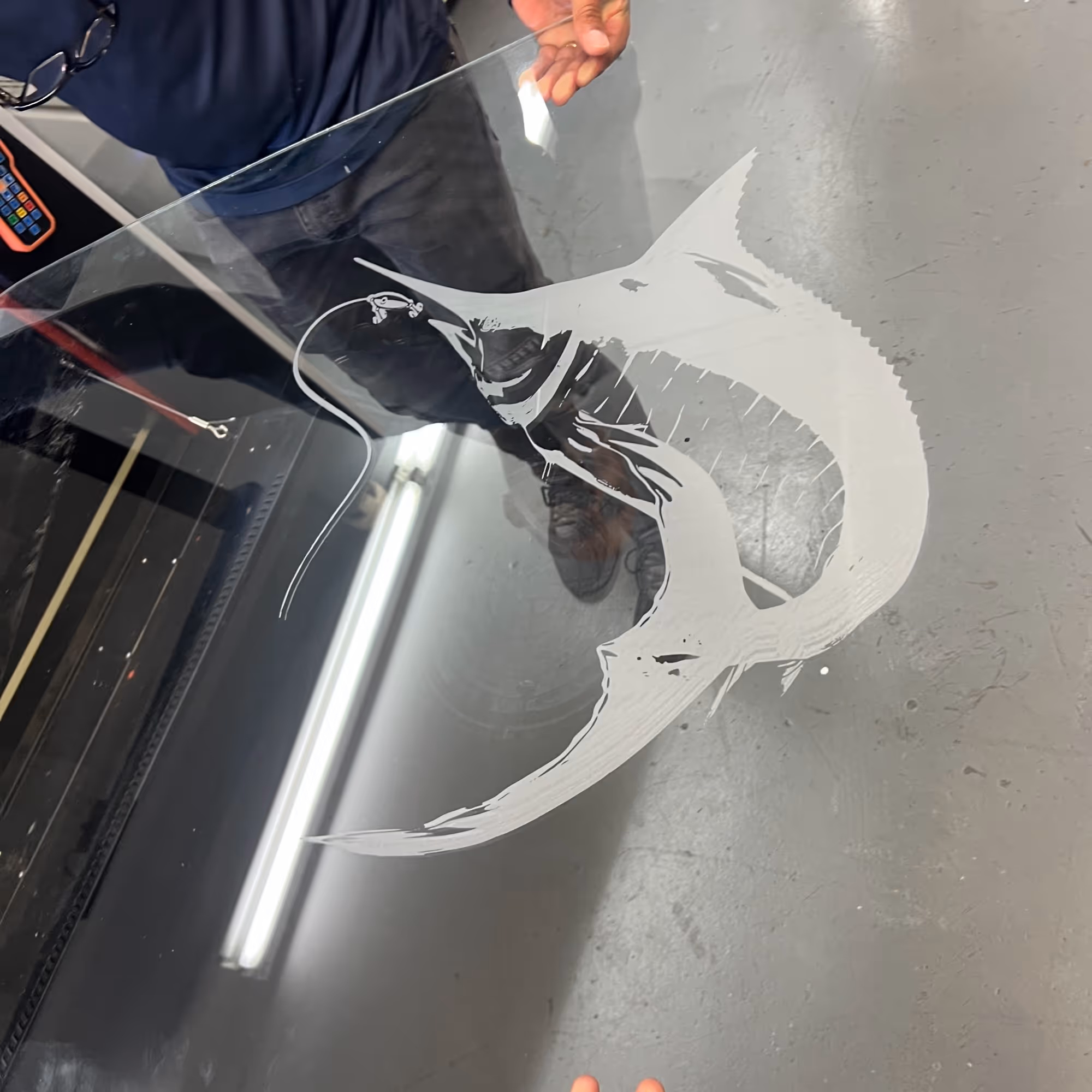 Laser Engraved Glass Etching Yacht Miami fort lauderdale 