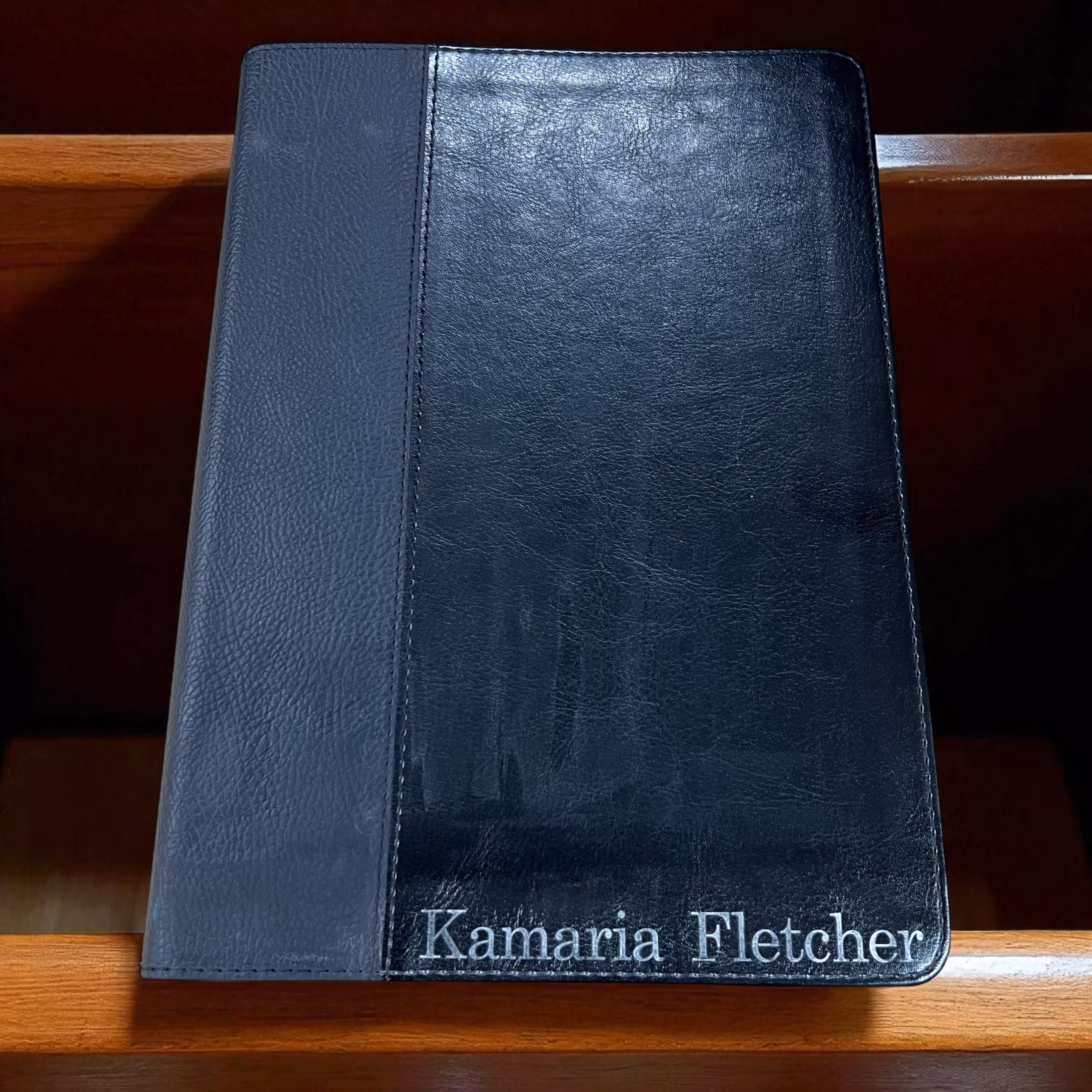 Laser Engraved Leather Bible personalized miami fort lauderdale 