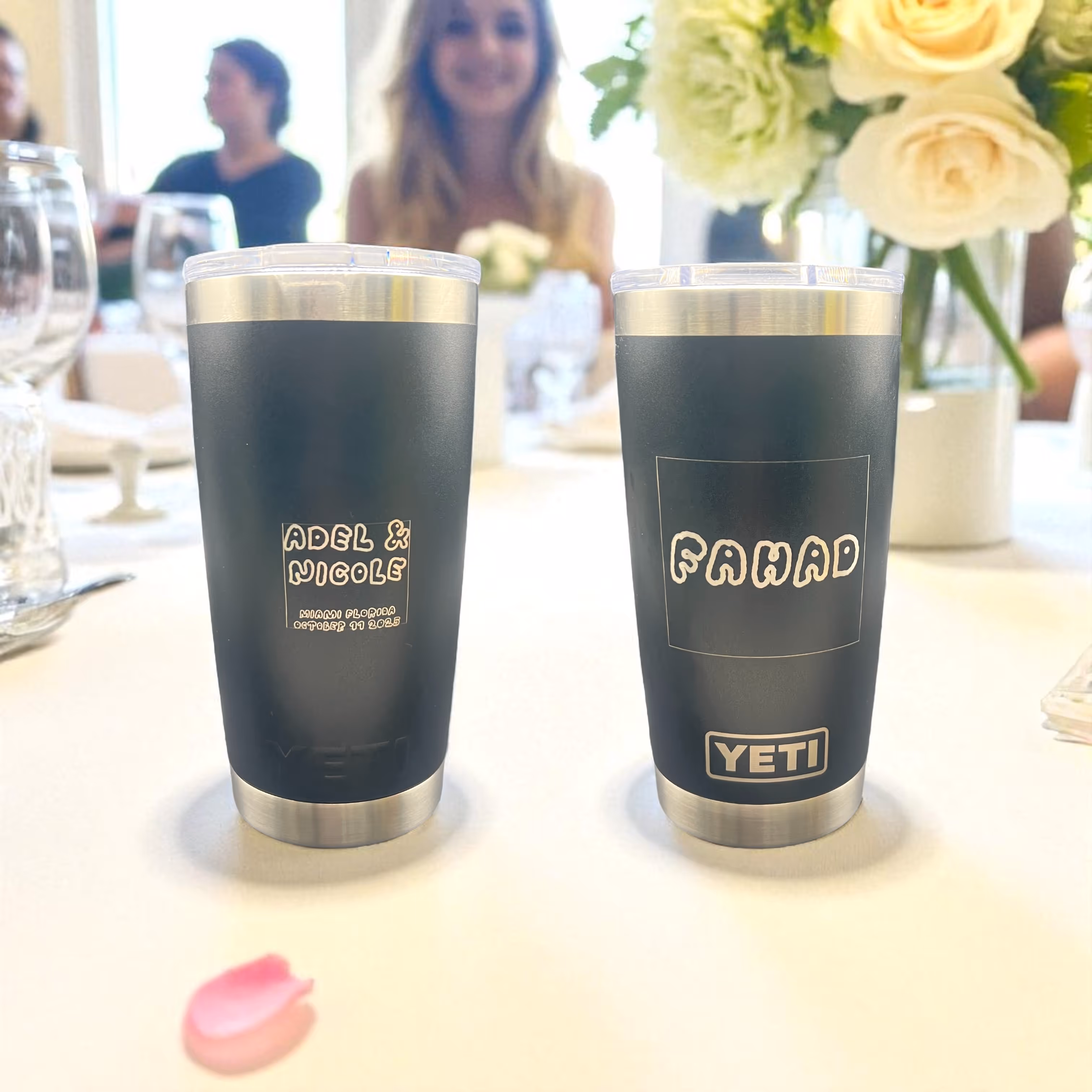Laser Engraved_Tumblers_Wedding_miami fort lauderdale