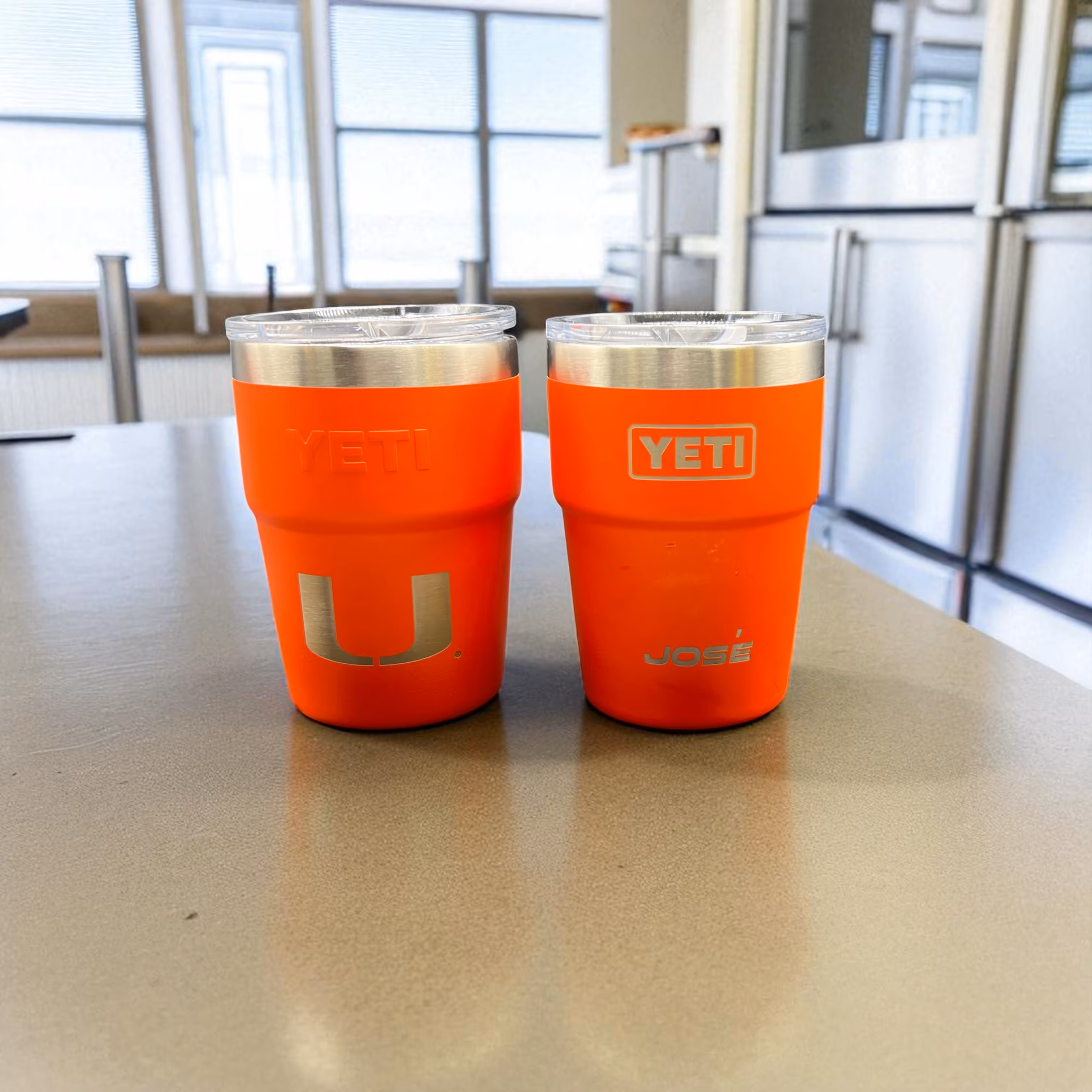 Laser Engraved Orange Yeti Small Tumblers_Gift miami fort lauderdale 