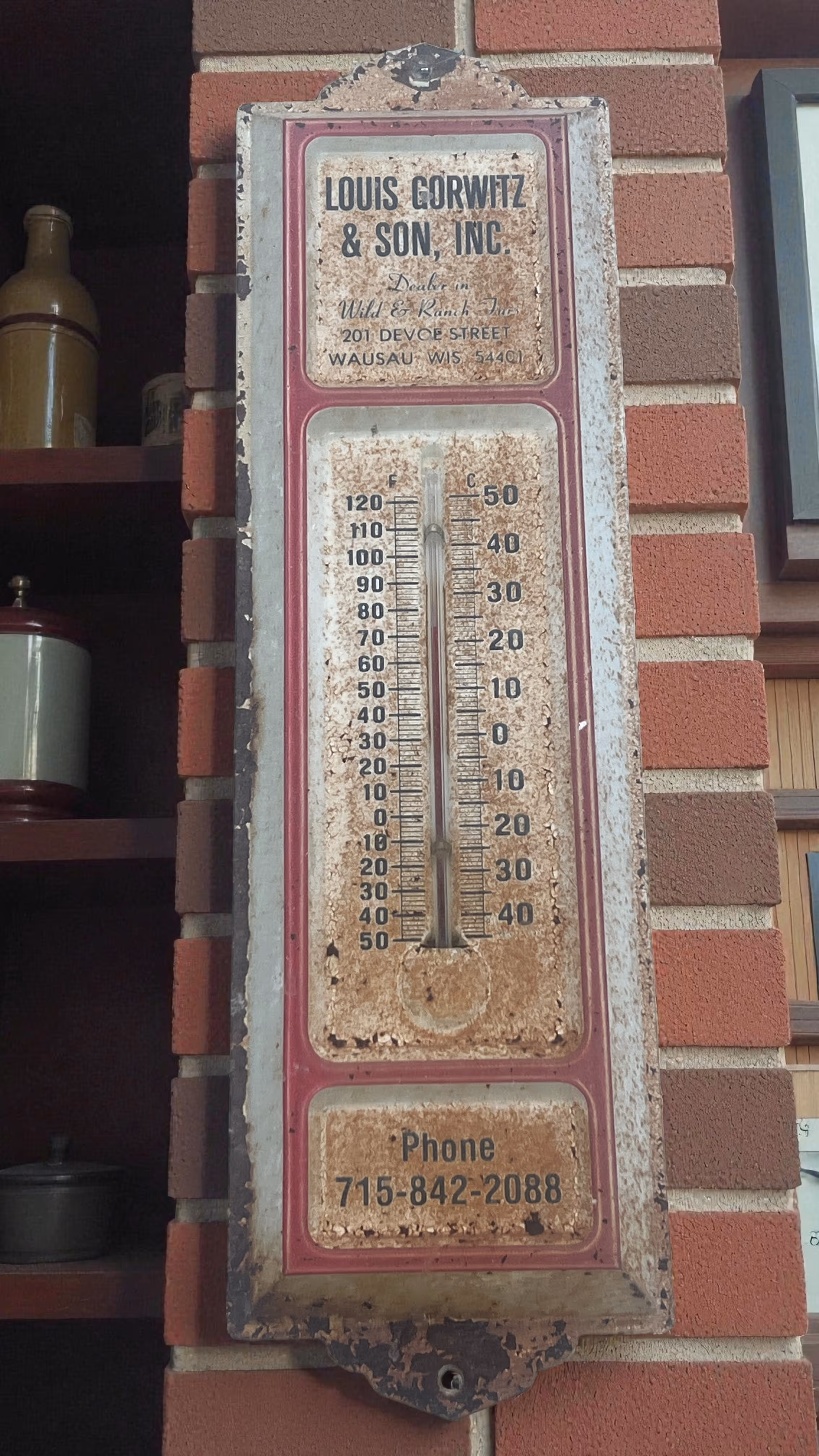 Laser Engraved Metal Thermometer Sign Miami Fort Lauderdale