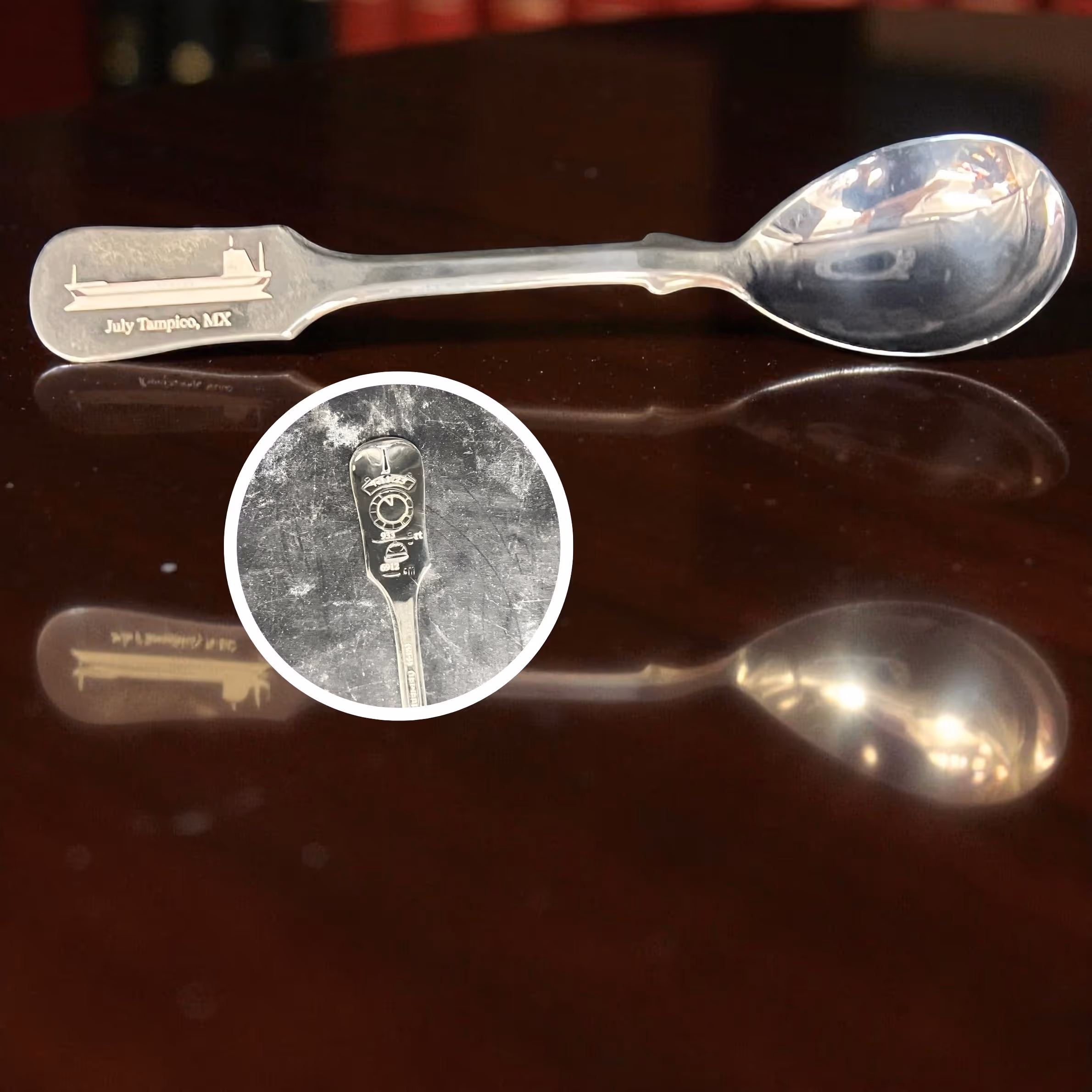 Laser Engraved Silver Teaspoon_Gift Miami Fort Lauderdale