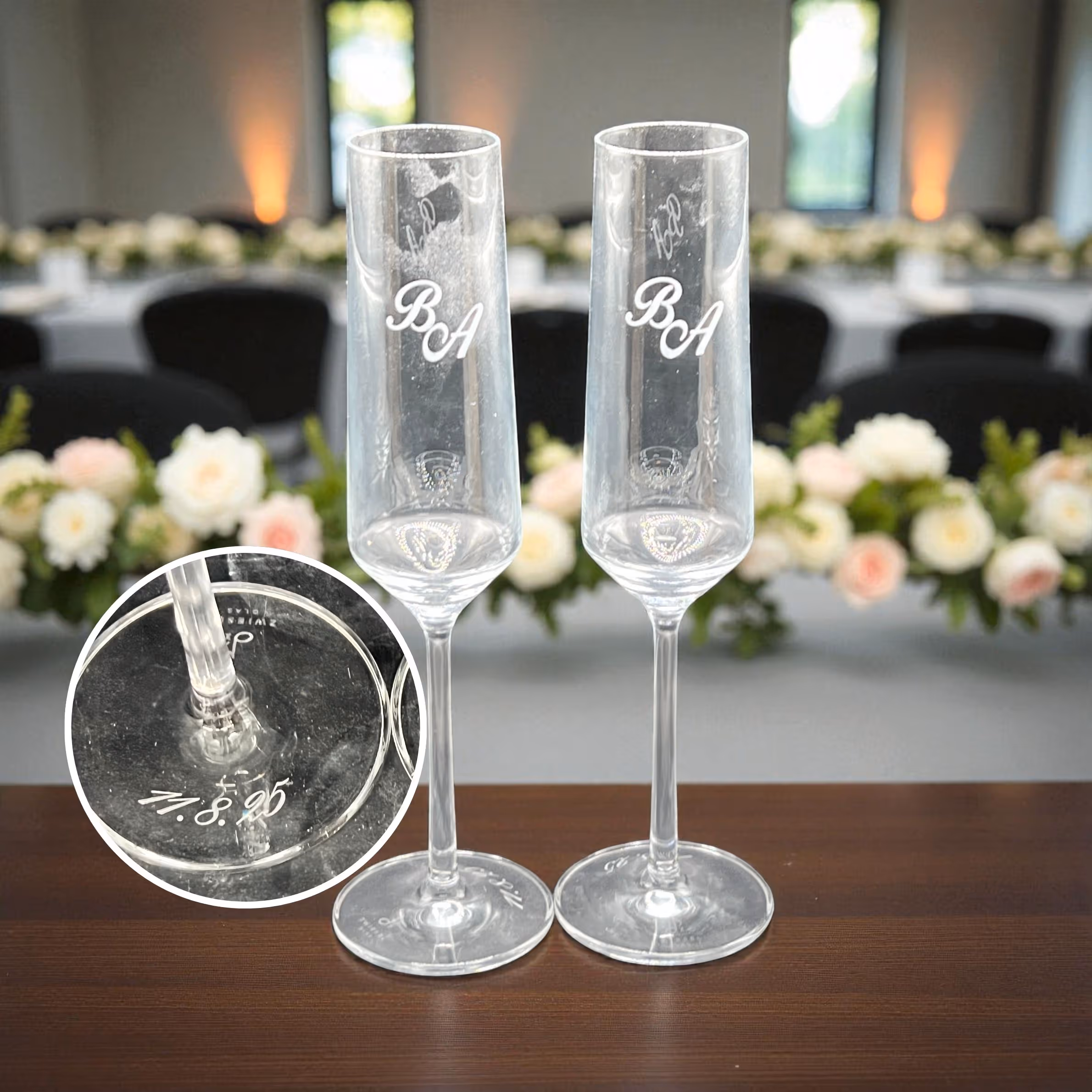 Laser Engraved Wedding Toasting Wine_Gift Miami Fort Lauderdale