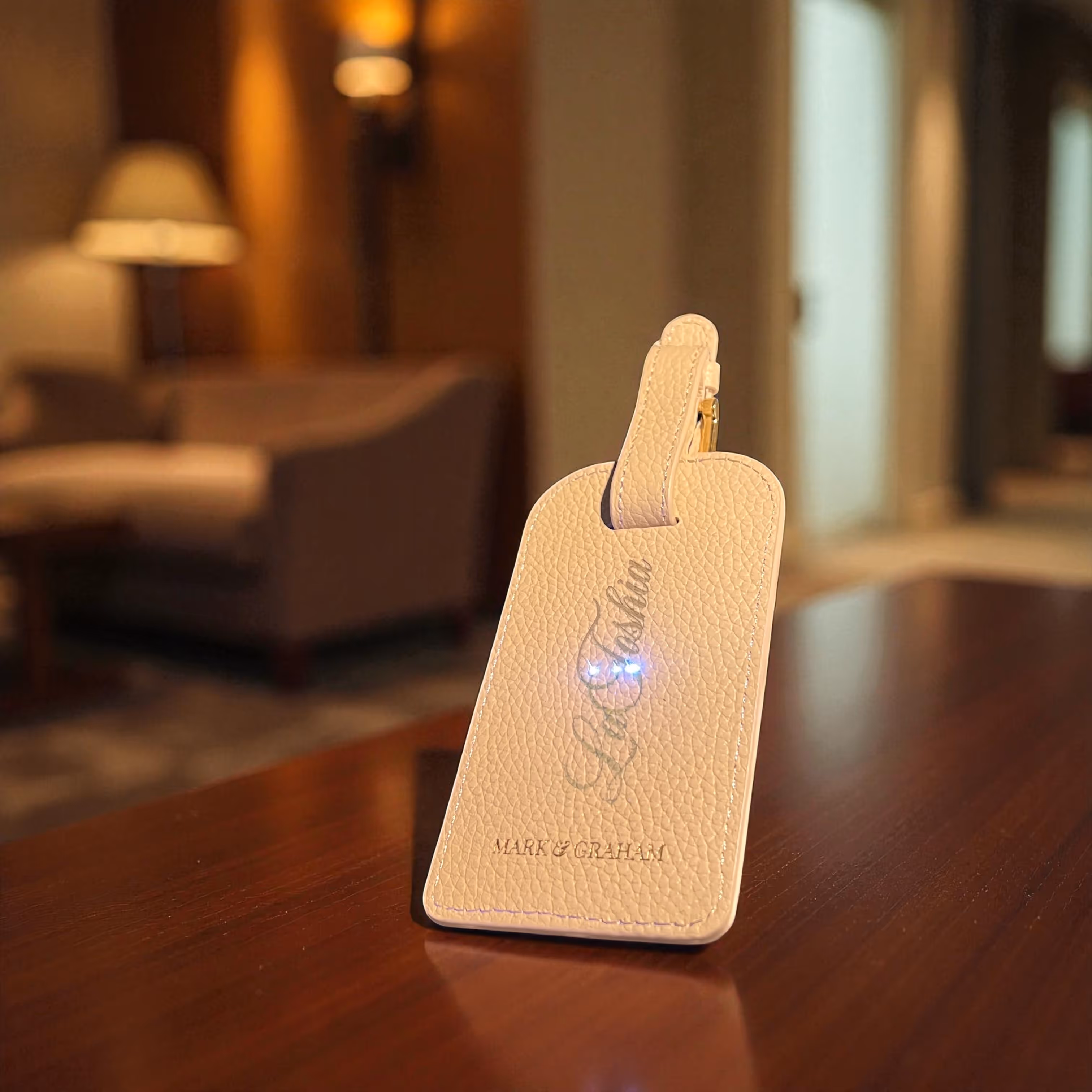 Leather Engraved Mark&Graham_Tan Jewelry Case_Gift Miami Fort Lauderdale