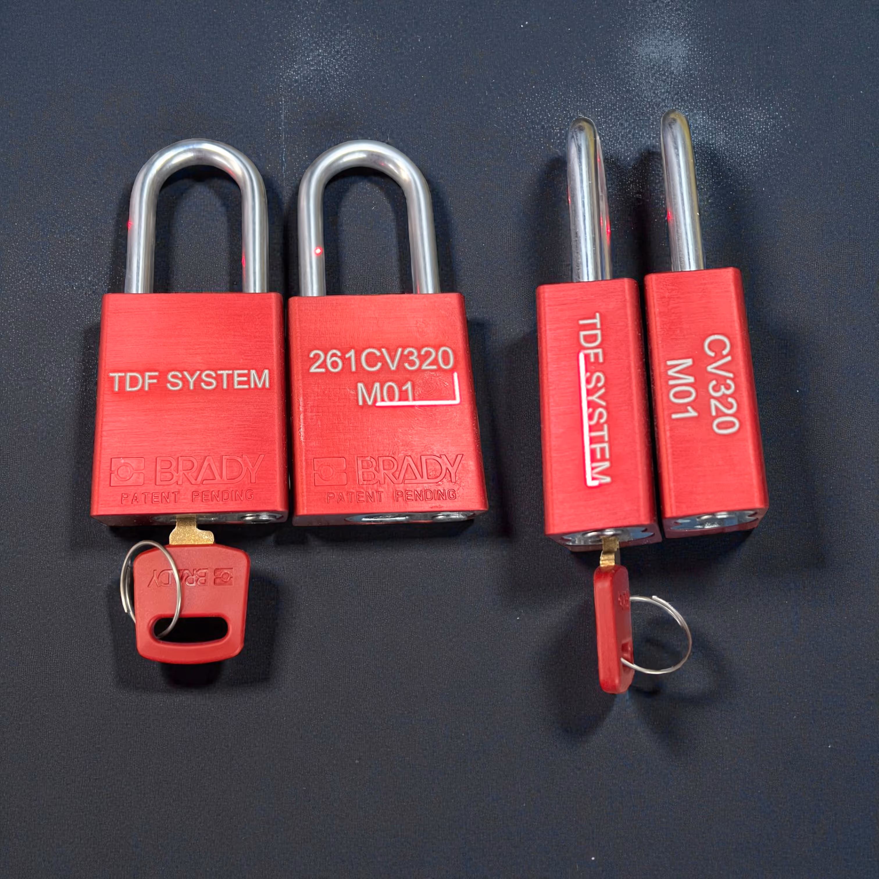 Laser Engraved Red Safety Padlocks_Miami Fort Lauderdale