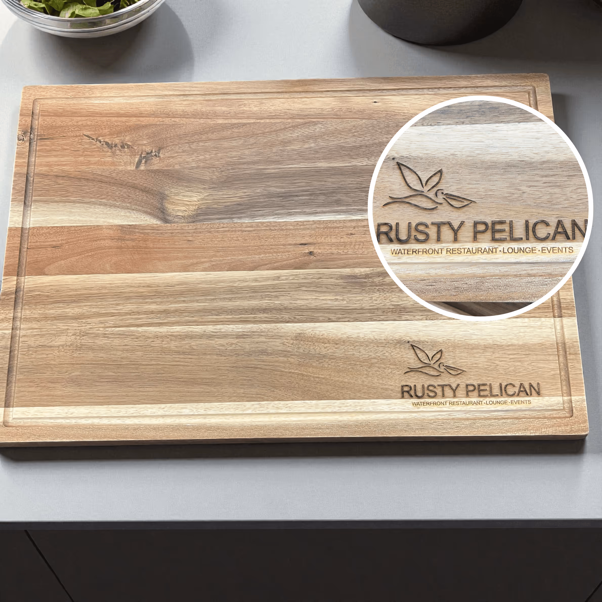 Laser Engraved Wooden Chopping Board Miami Fort Lauderdale