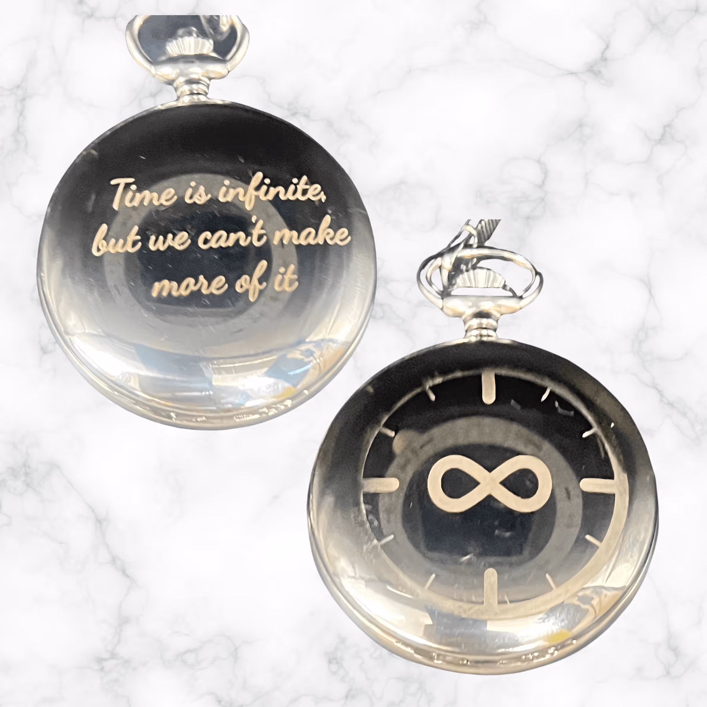 Laser Engraved Message in a Pocket Watch_Gift Miami Fort Lauderdale