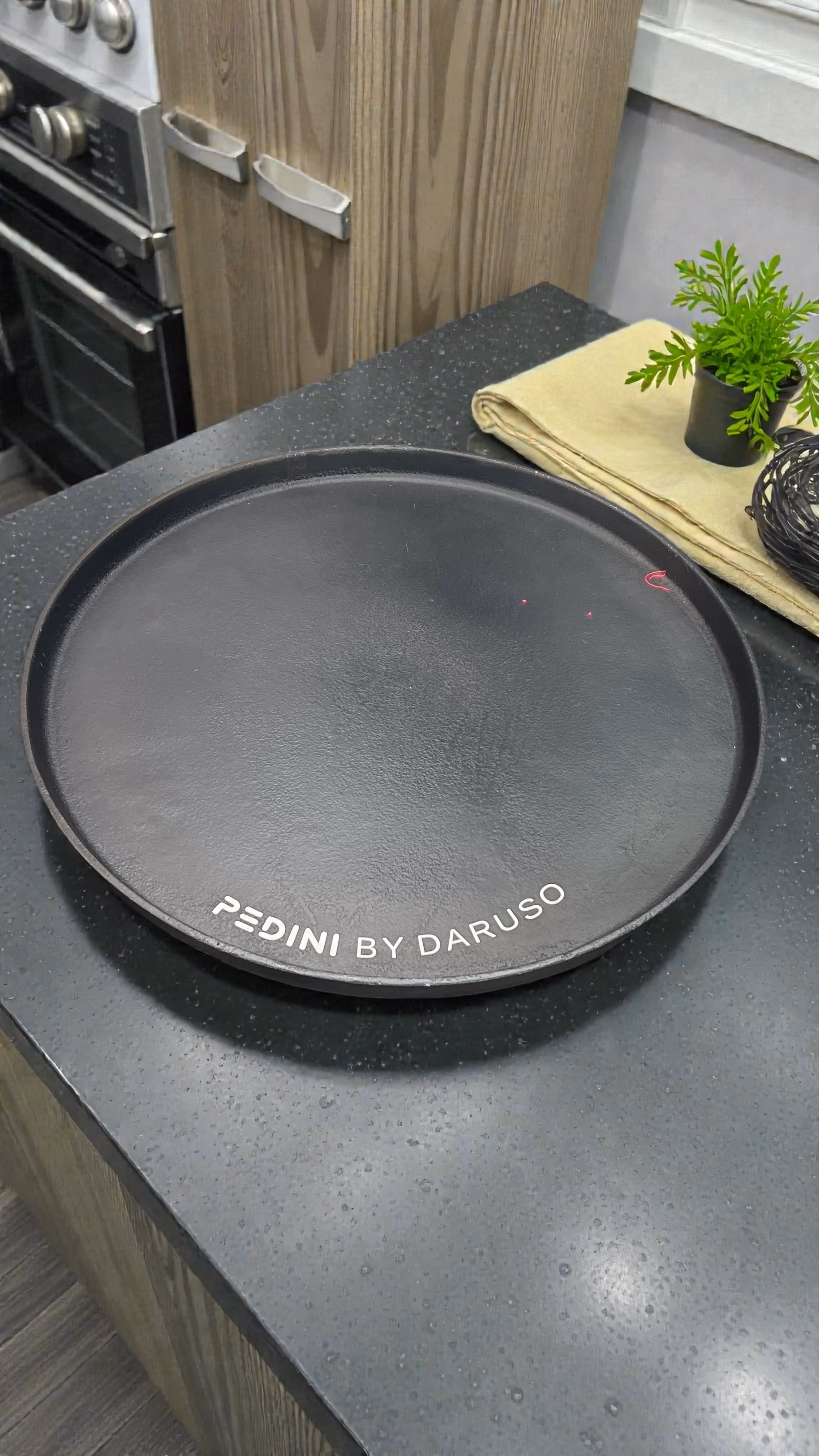 Laser Engraved Black Circular Platter Miami Fort Lauderdale
