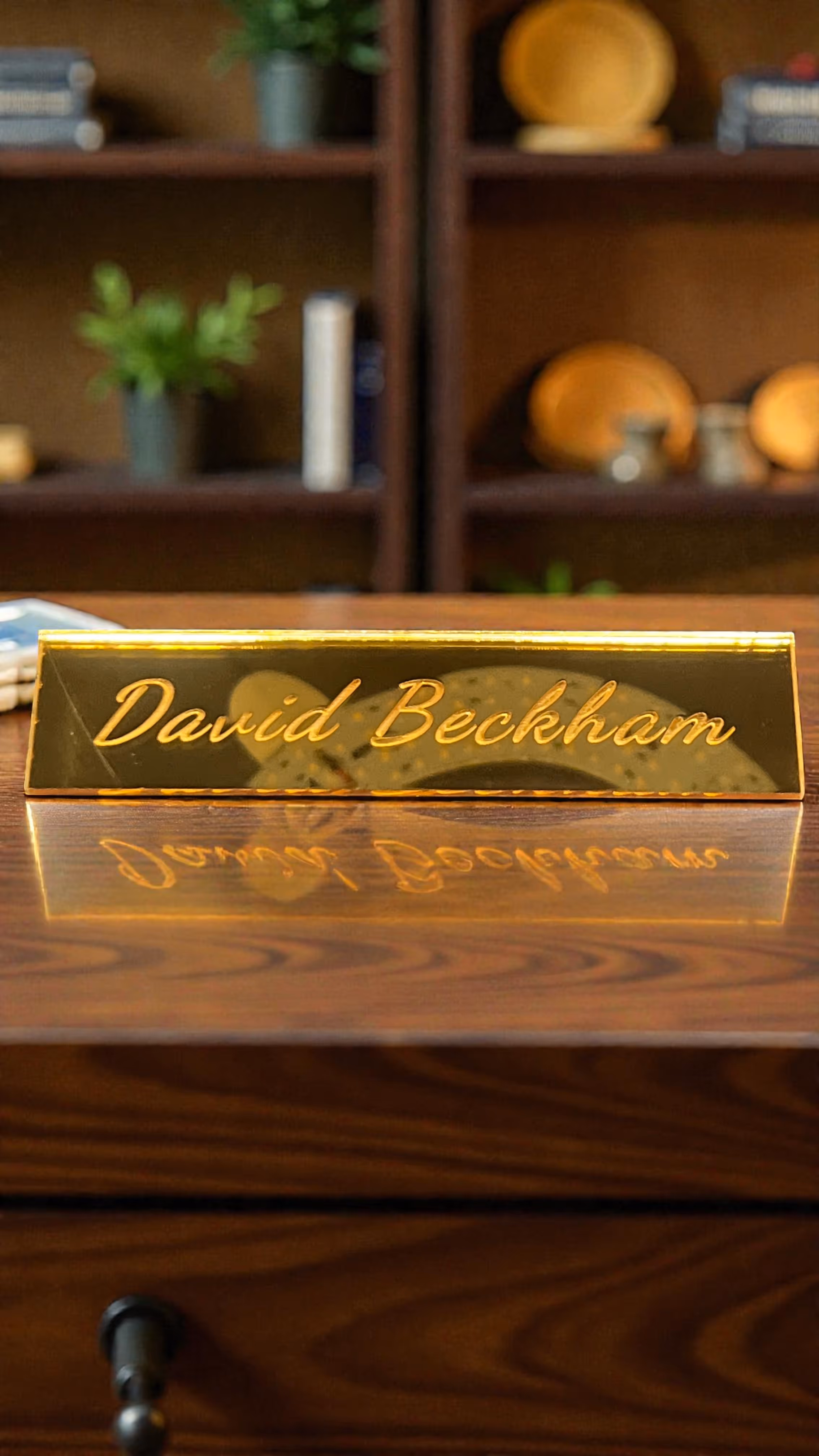 Laser Engraved Golden Name Plate Miami Fort Lauderdale