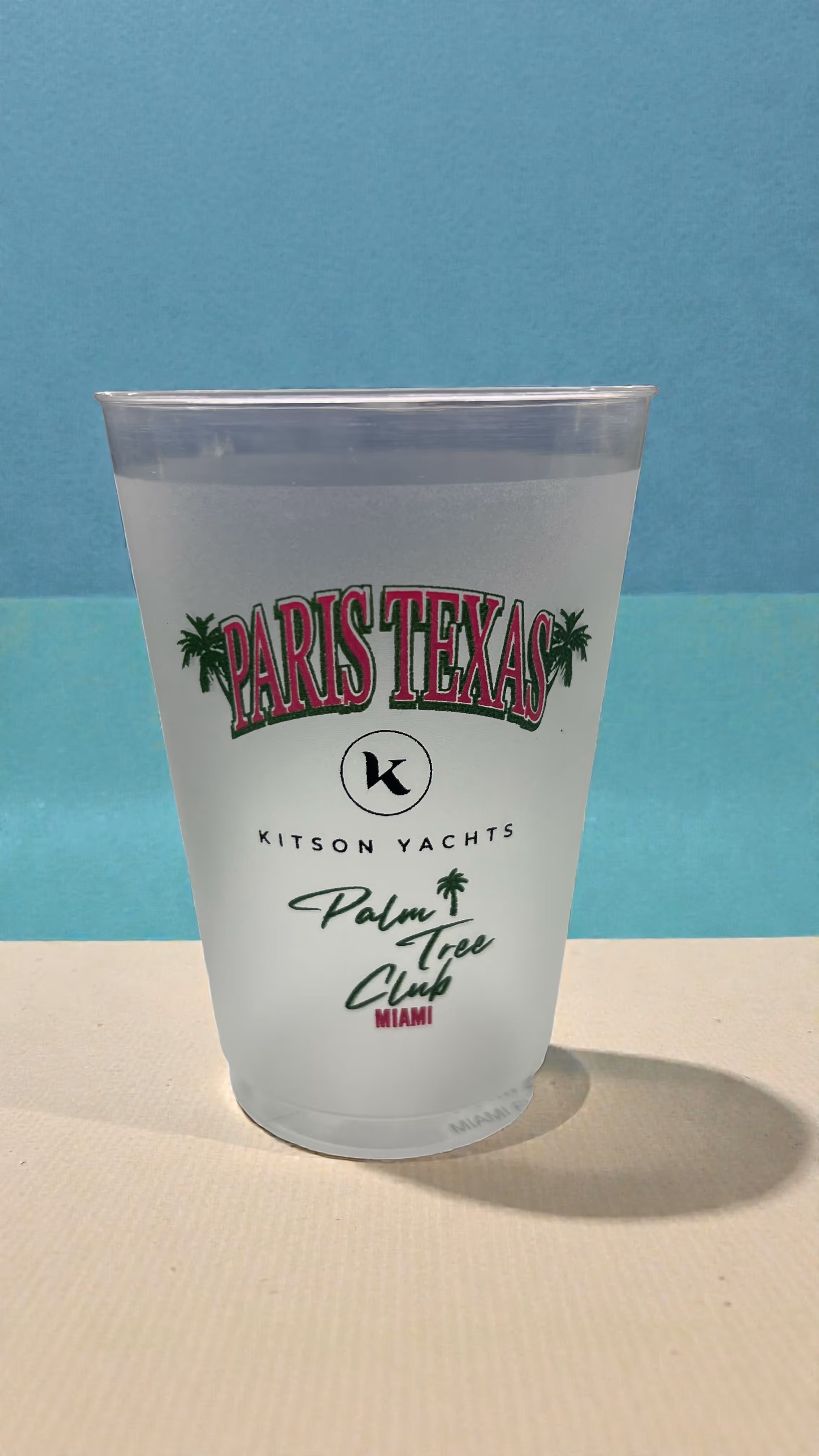 Laser Engraved Frosted Plastic Cup Miami Fort Lauderdale