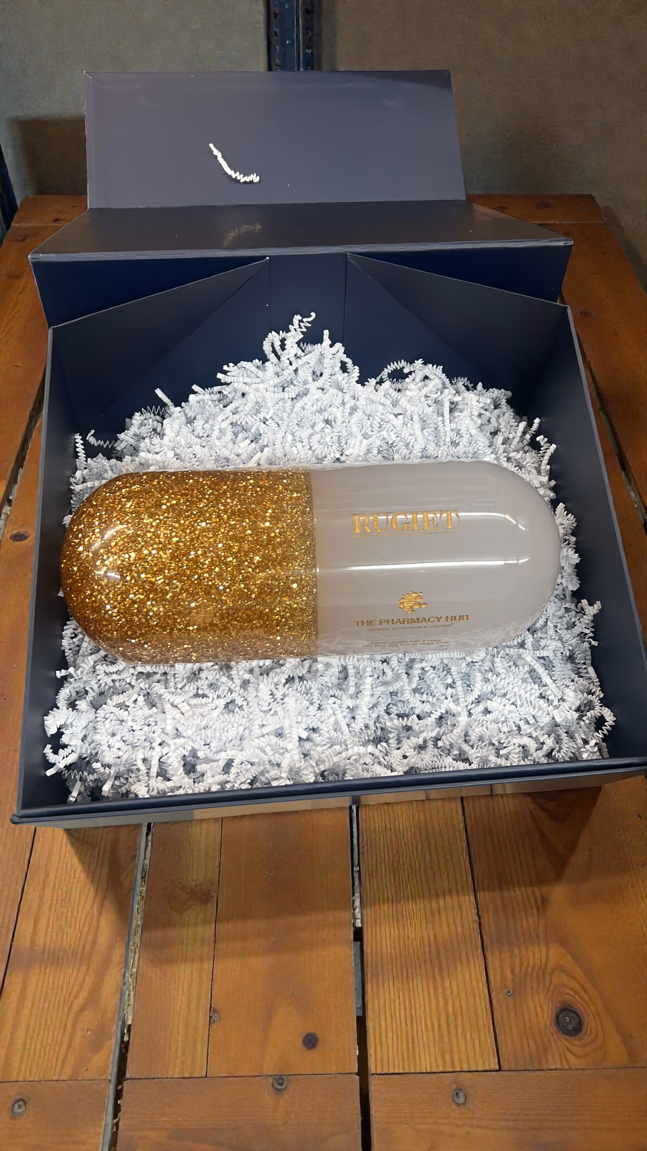 Laser Engraved Gold Large Capsule_Gift Miami Fort Lauderdale