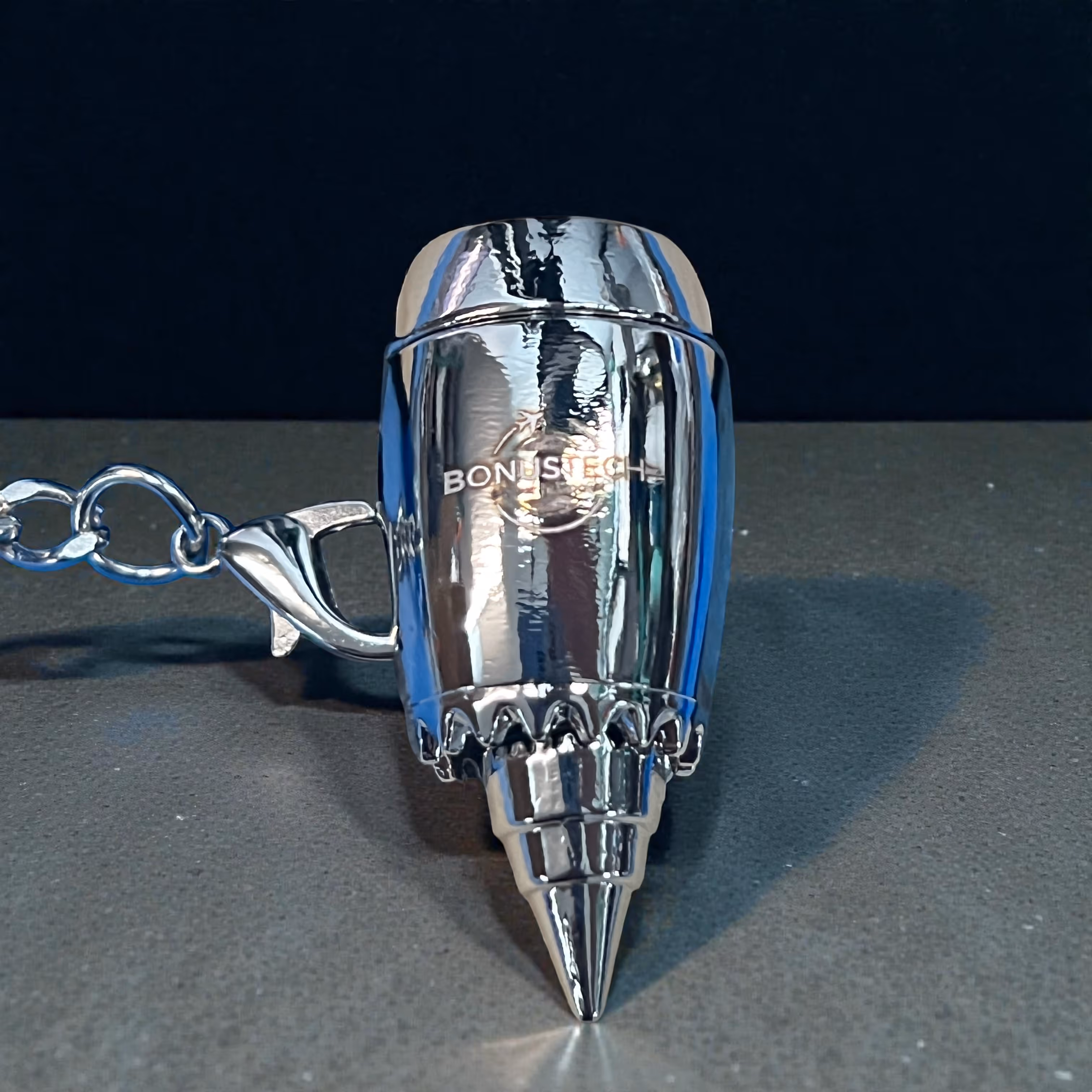 Laser Engraved Jet Engine Turbine Keychain_Gift Miami Fort Lauderdale