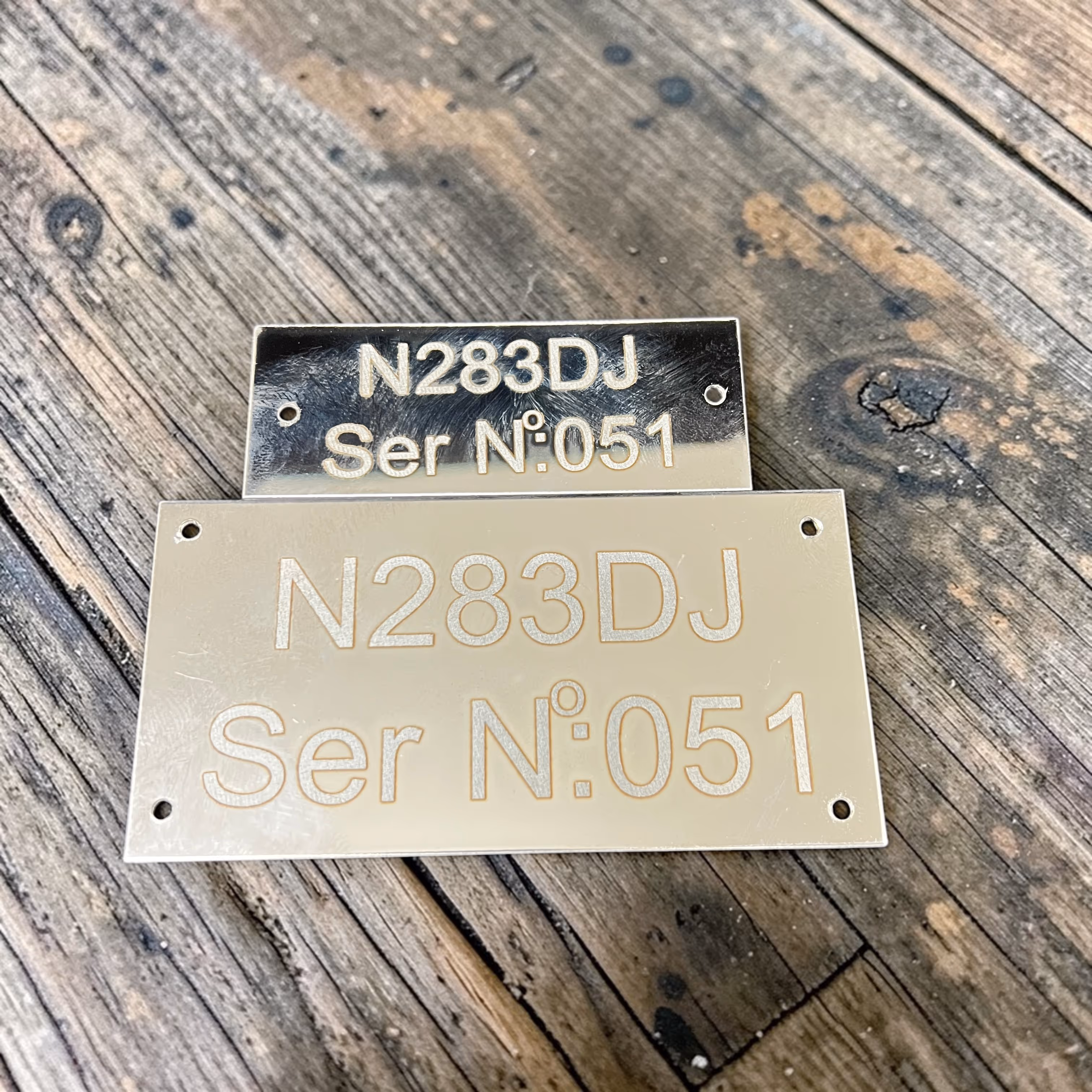 Laser Engraved Aircraft Identification Plates Miami Fort Lauderdale