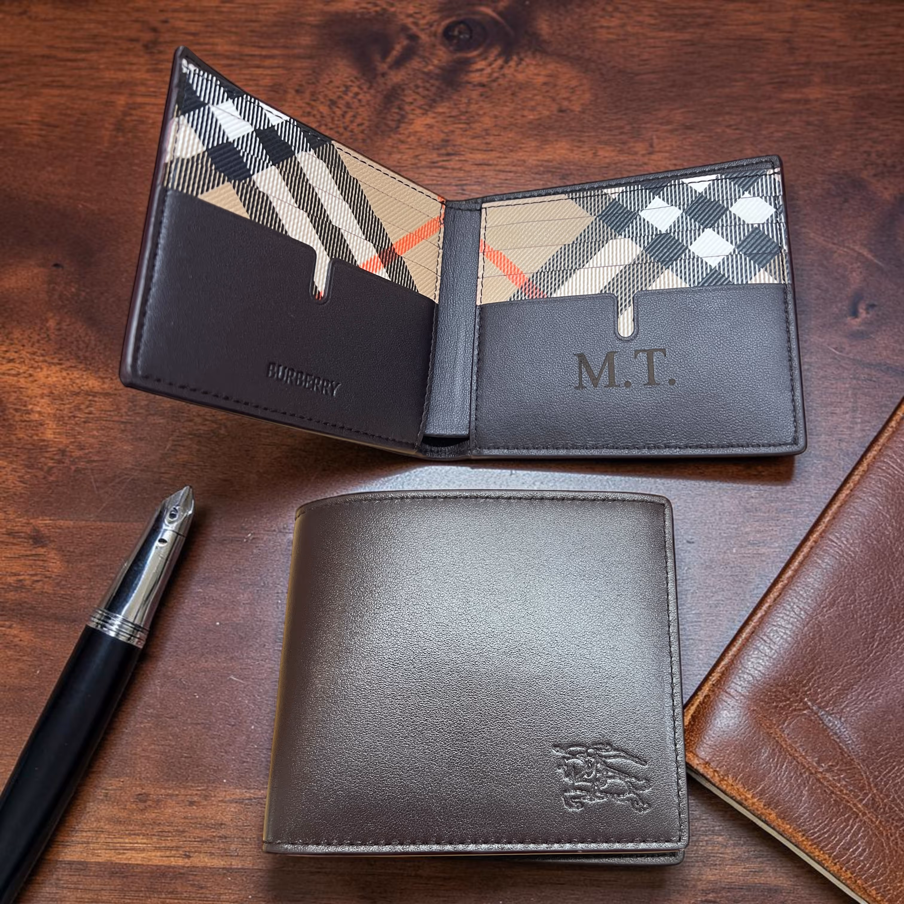 Laser Engraved Leather Wallet Inside and Outside_Gift Miami Fort Lauderdale