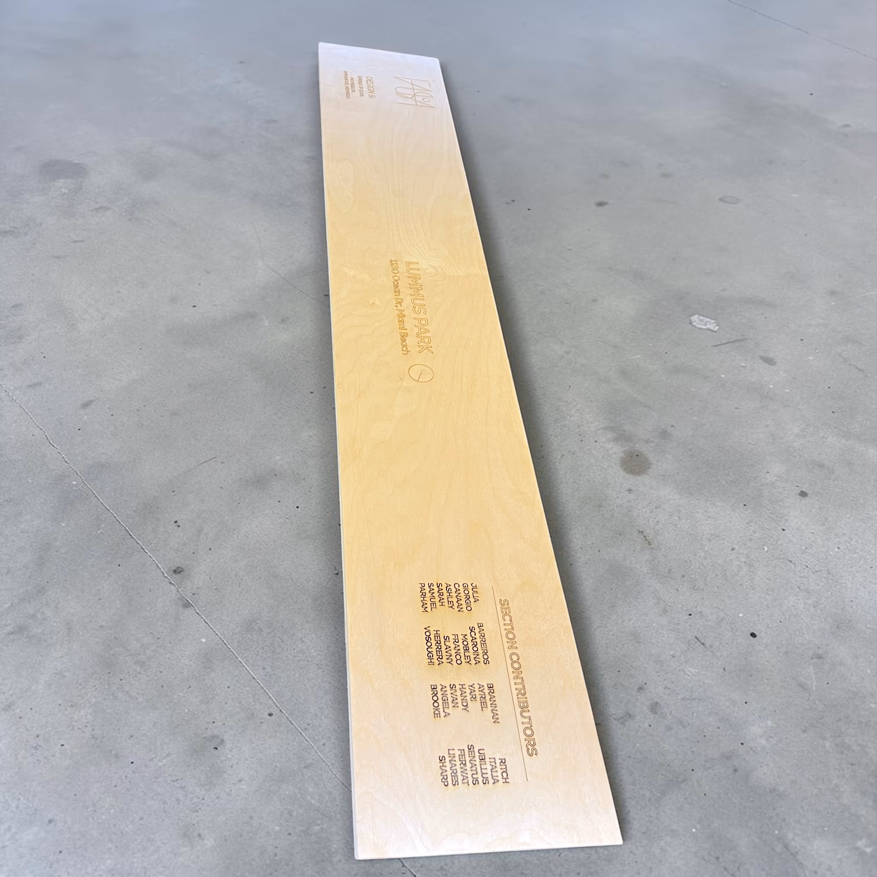 Laser Engraved Birch Plywood Plan Miami Fort Lauderdale