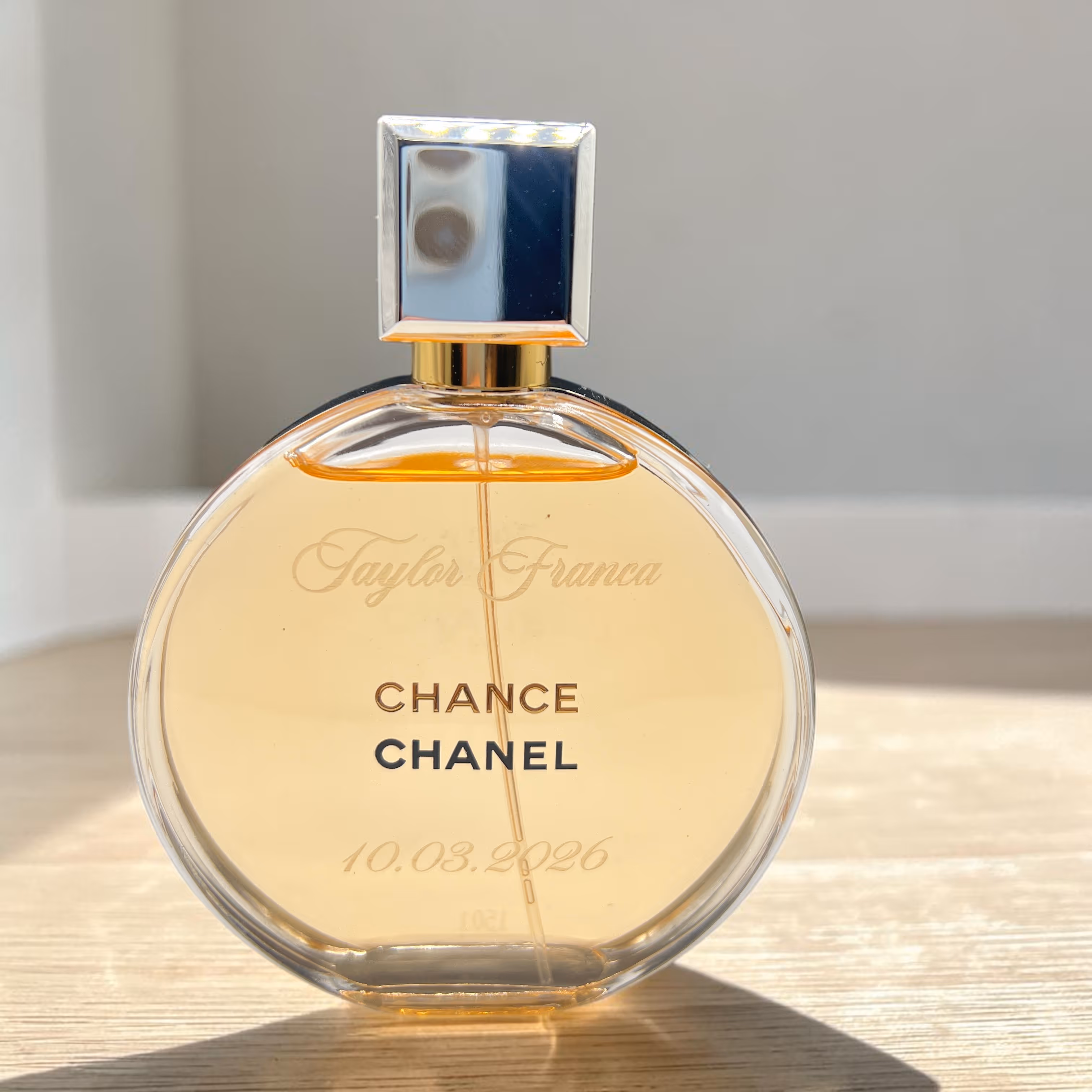 Laser Engraved Chanel Perfume Bottle_Gift Miami Fort Lauderdale