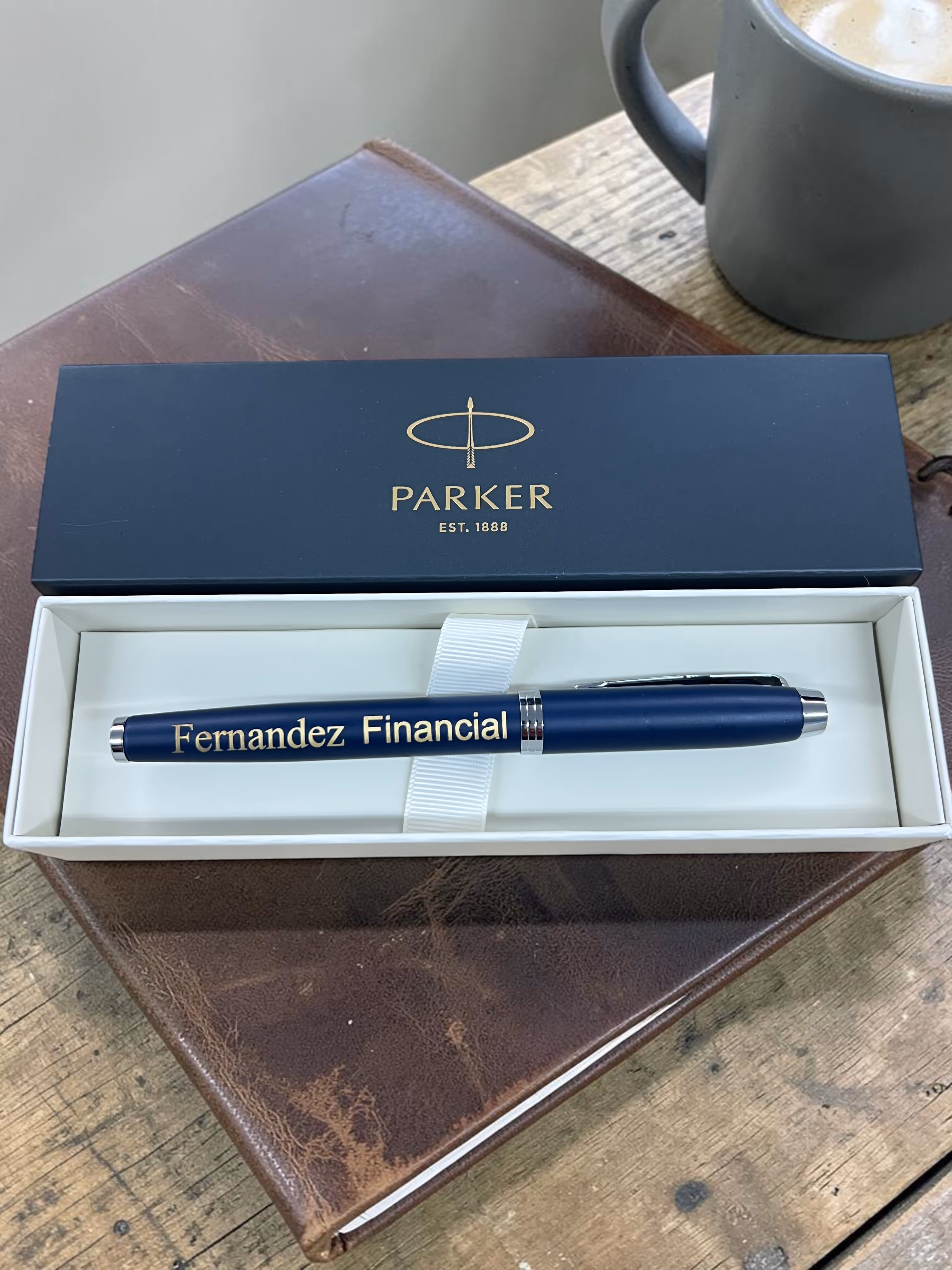 Laser Engraved Parker Pen with Box_Gift Miami Fort Lauderdale