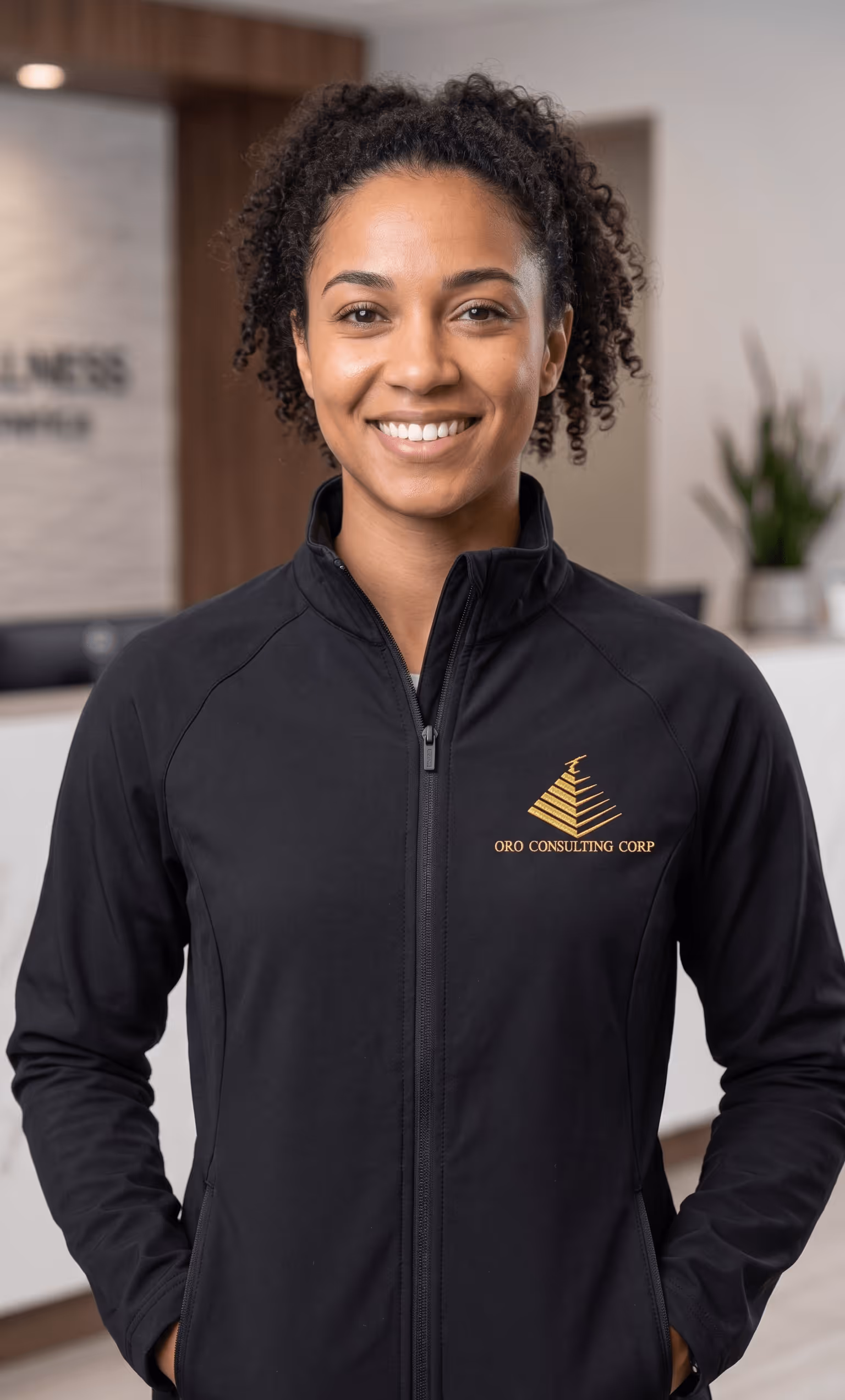 Laser Engraved Embroidered Company Logo in a Black Jacket Miami Fort Lauderdale