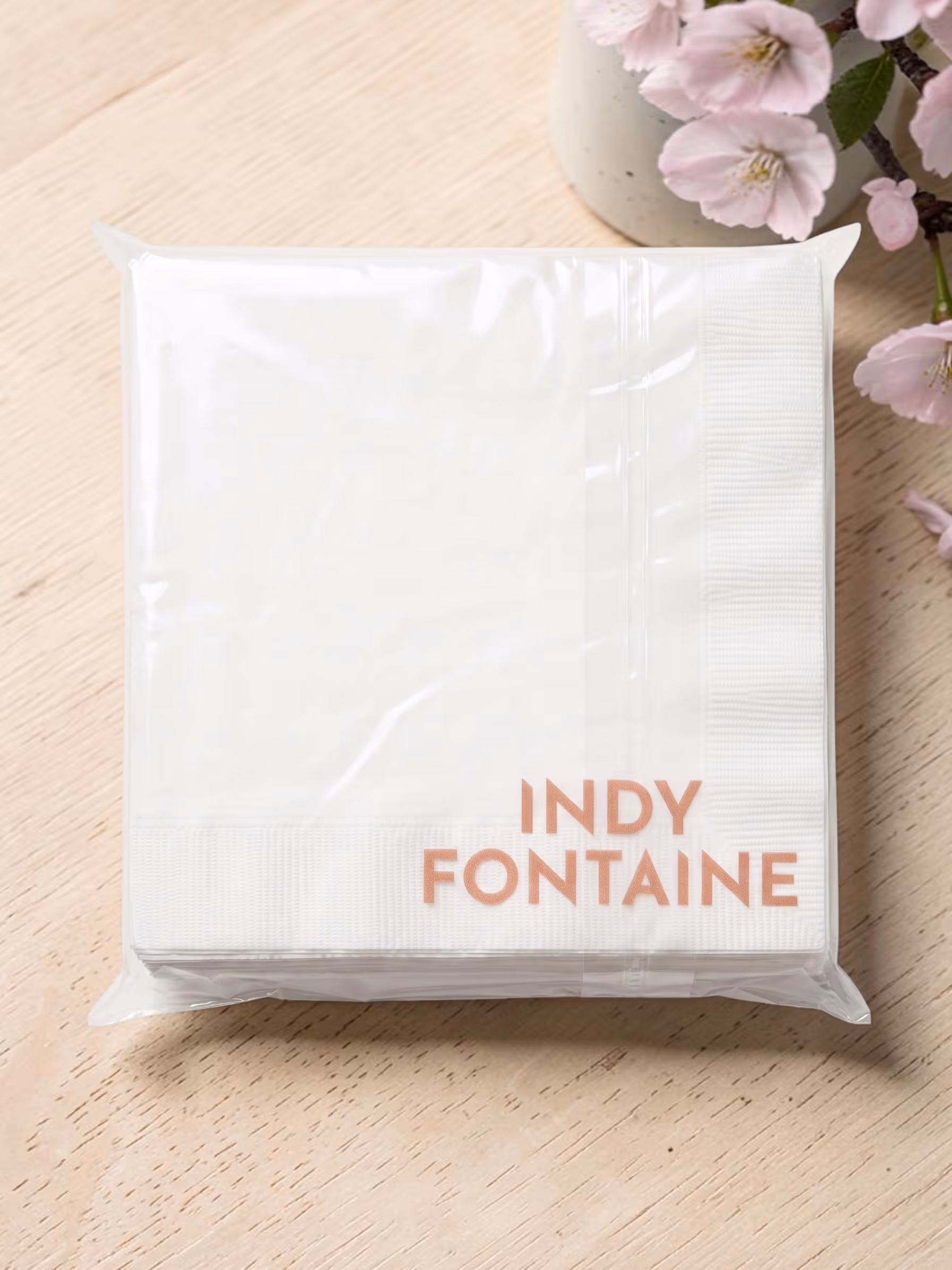 Laser Engraved White Paper Napkin Miami Fort Lauderdale