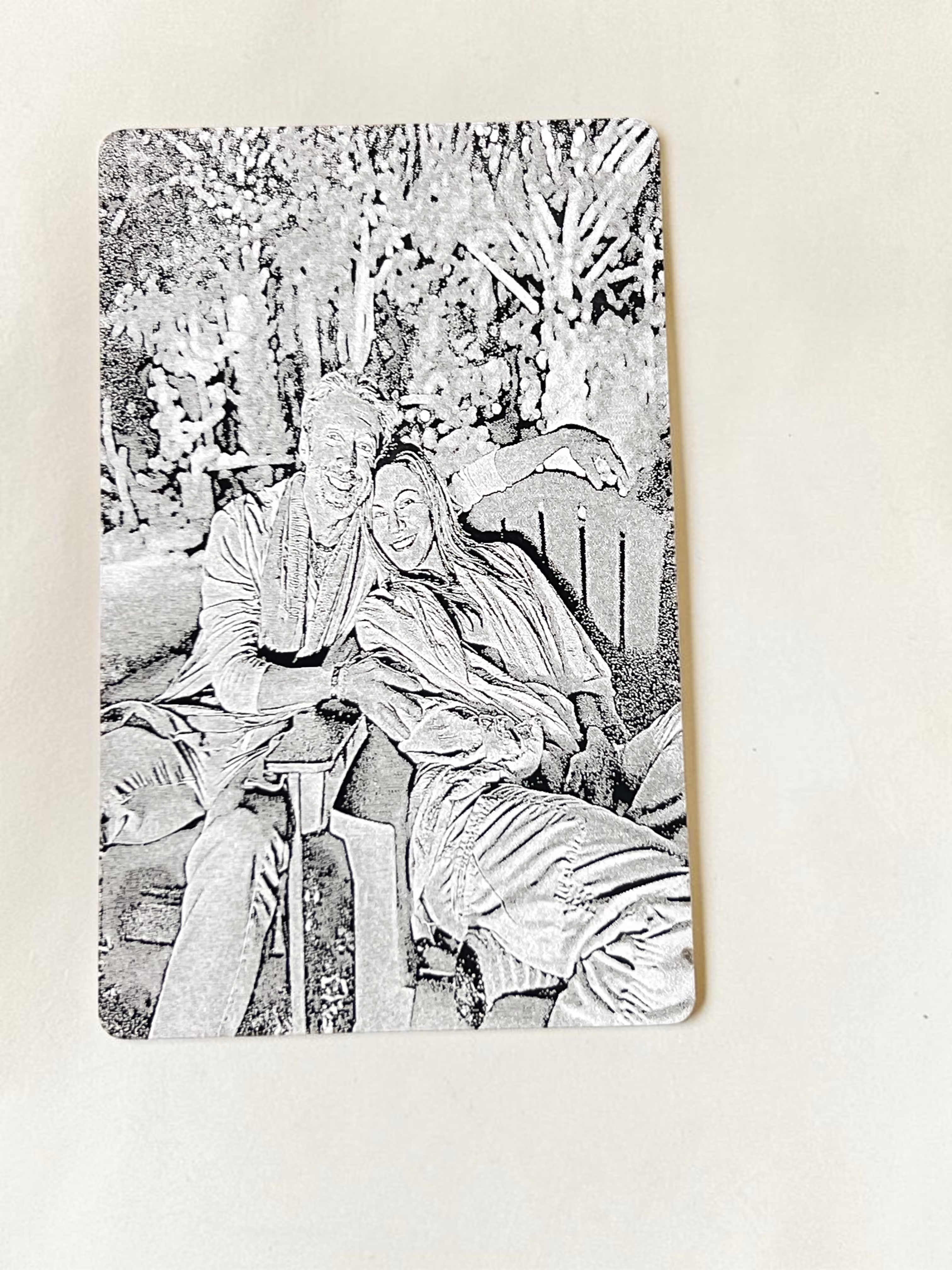Laser Engraved Etching Couple Photographed_Gift Miami Fort Lauderdale