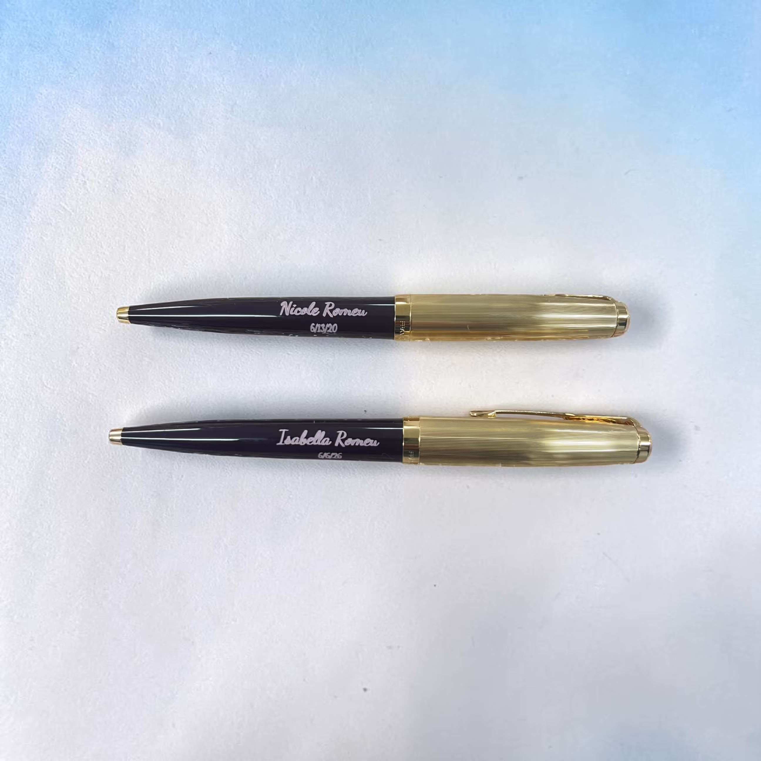 Laser Engraved Cursive Names in Pen Miami Fort Lauderdale