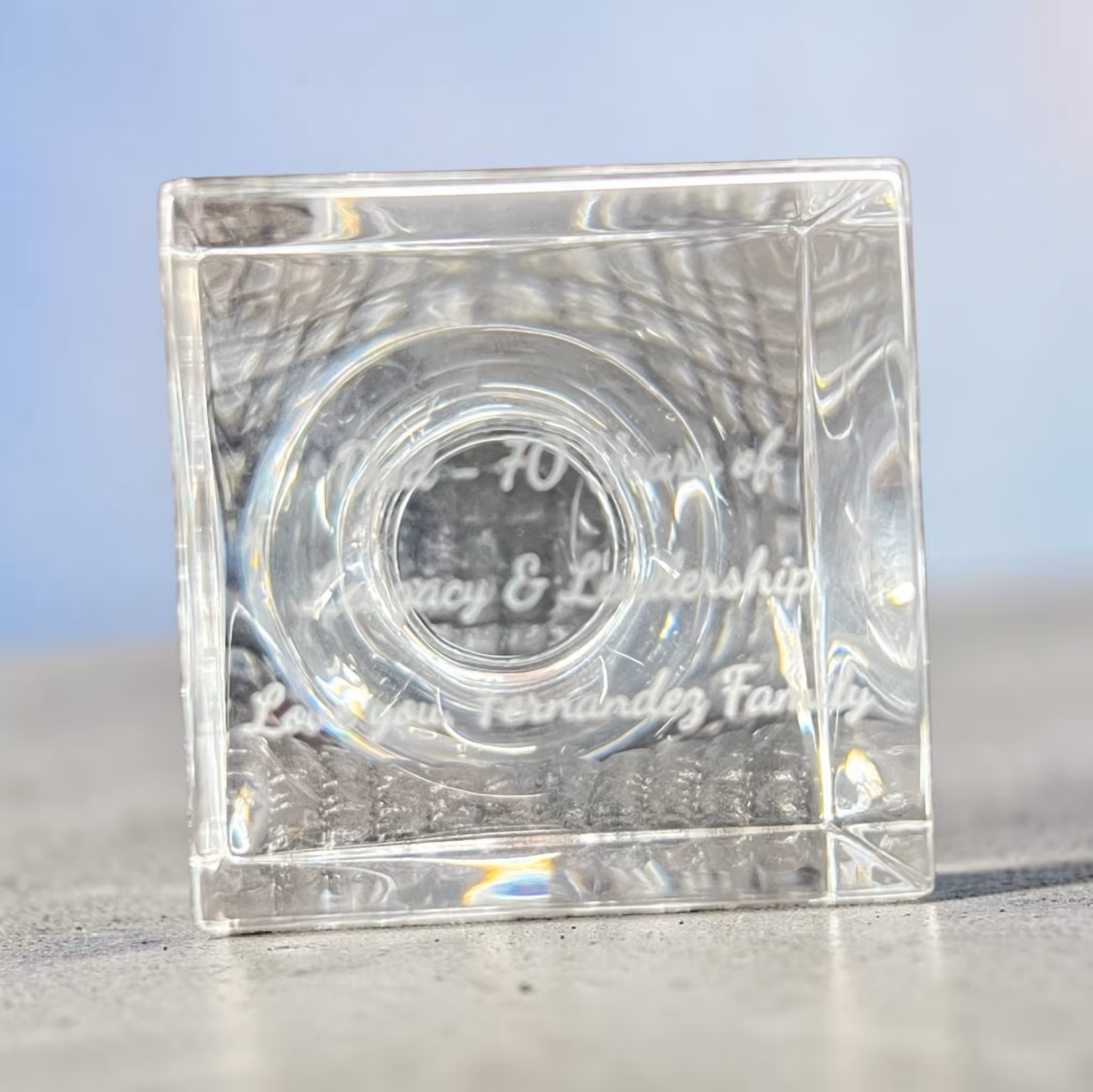 Laser Engraved Glass Miami Fort Lauderdale