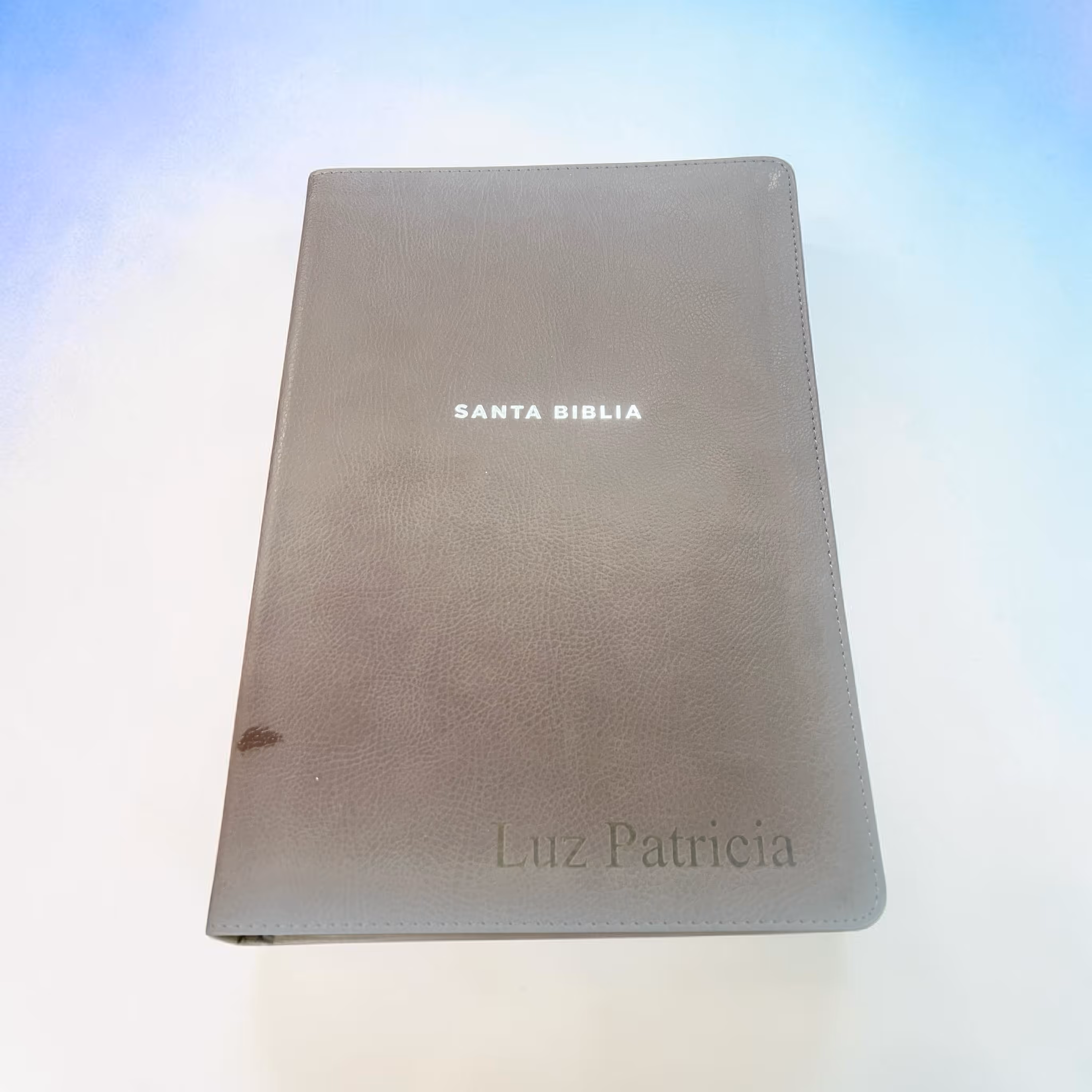 Laser Engraved Name in a Leather Bible_Gift Miami Fort Lauderdale