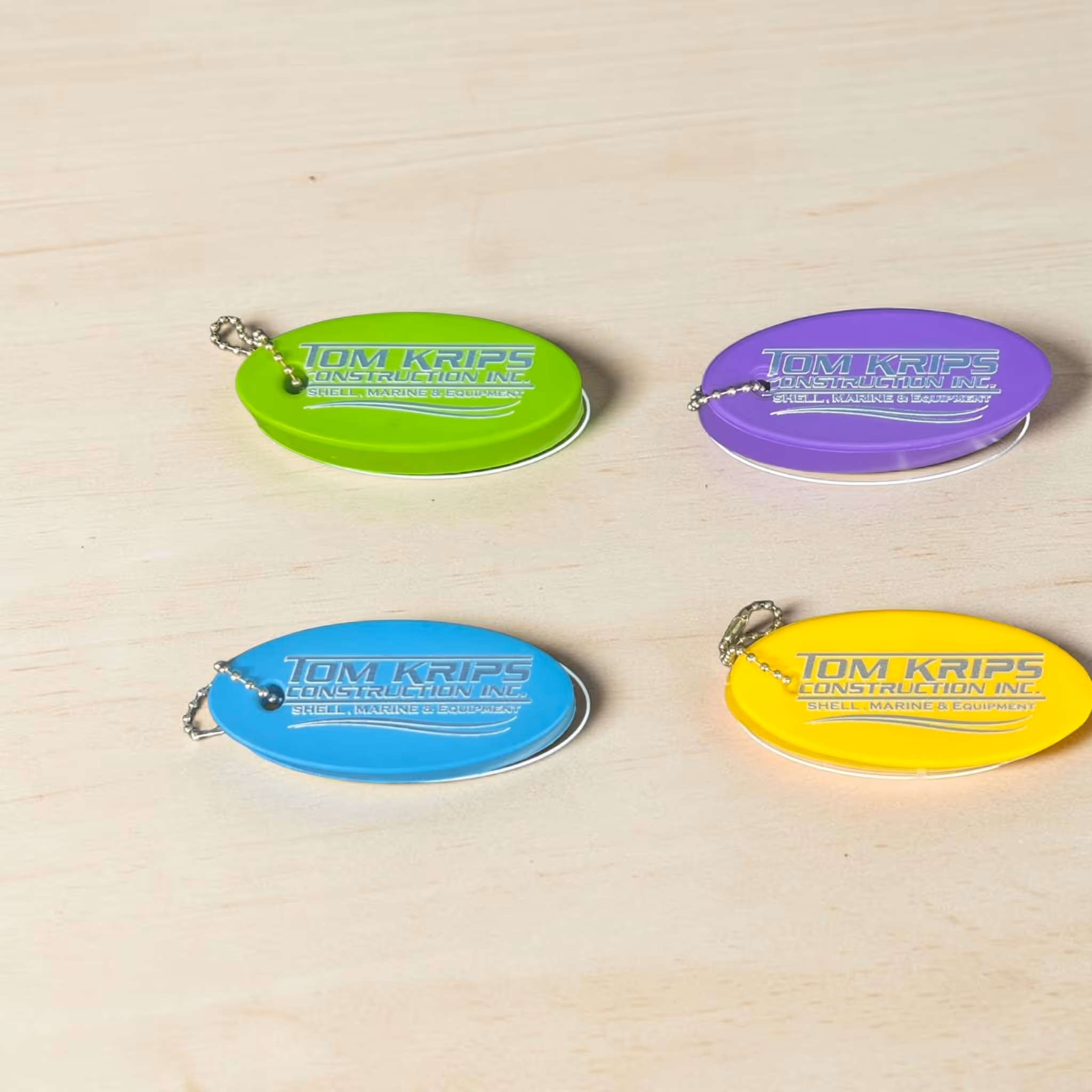 Laser Engraved Floating Foam Keychain with Corporate Logo_Gift Miami Fort Lauderdale