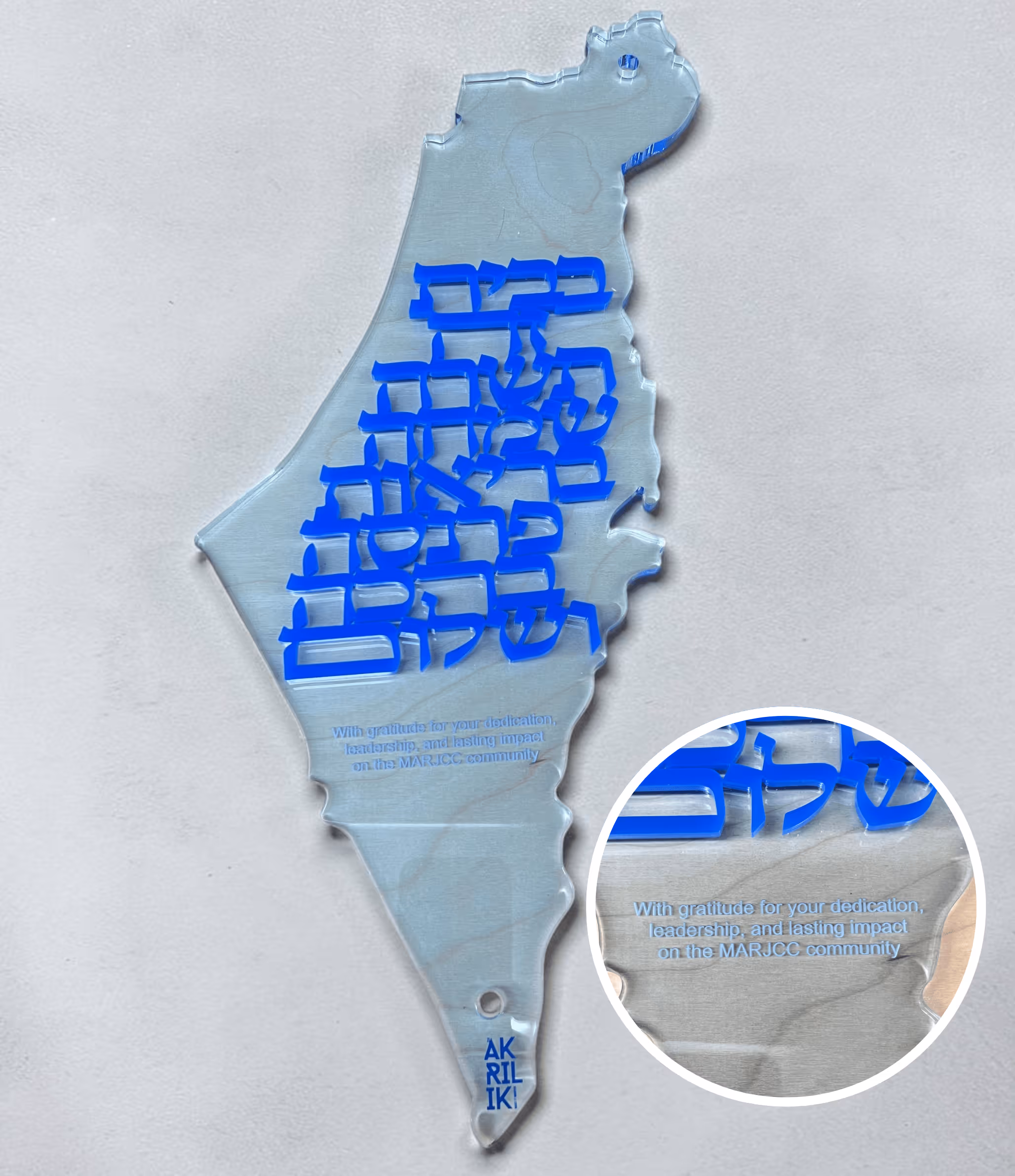 Laser Engraved Laser Engraved Acrylic Map Award_Plaque Miami Fort LauderdaleModern Acrylic QR Code Display Stand_Gift Miami Fort Lauderdale