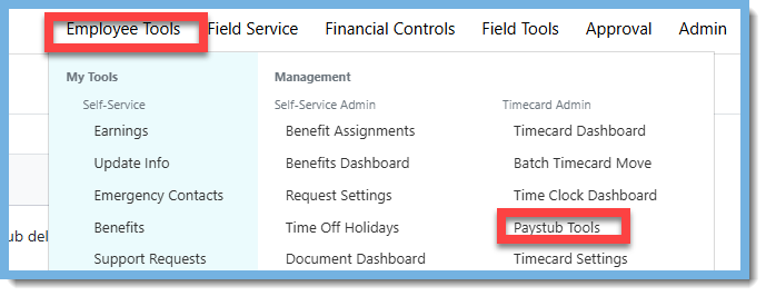 Employee Tools Paystub Tools