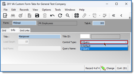 VA Custom Form Tabs