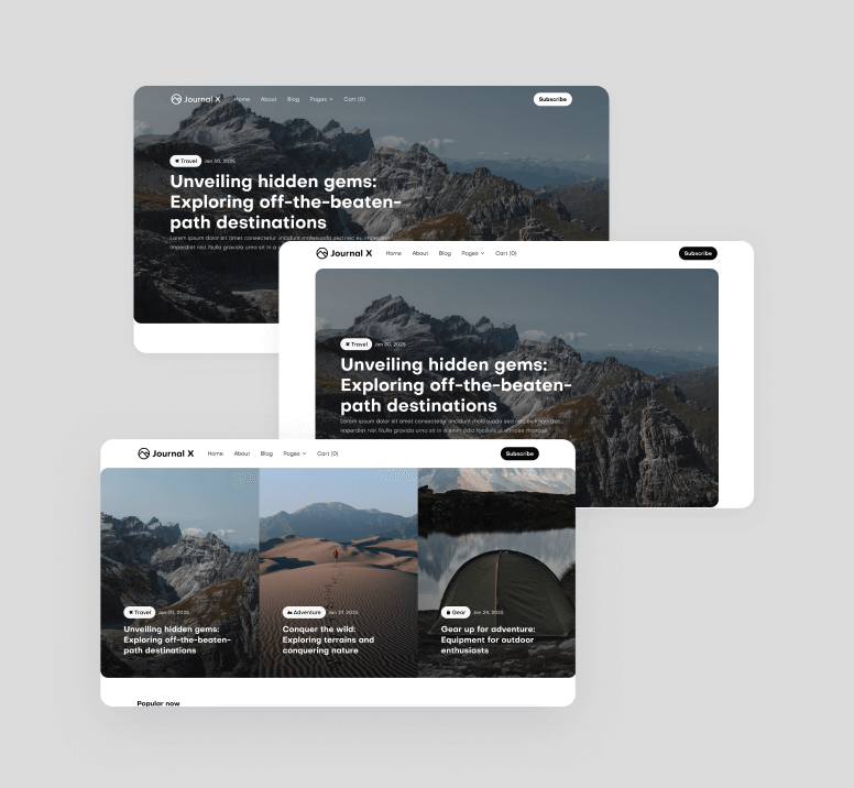 Journal X - 44 Sections Included - Blog Webflow Template