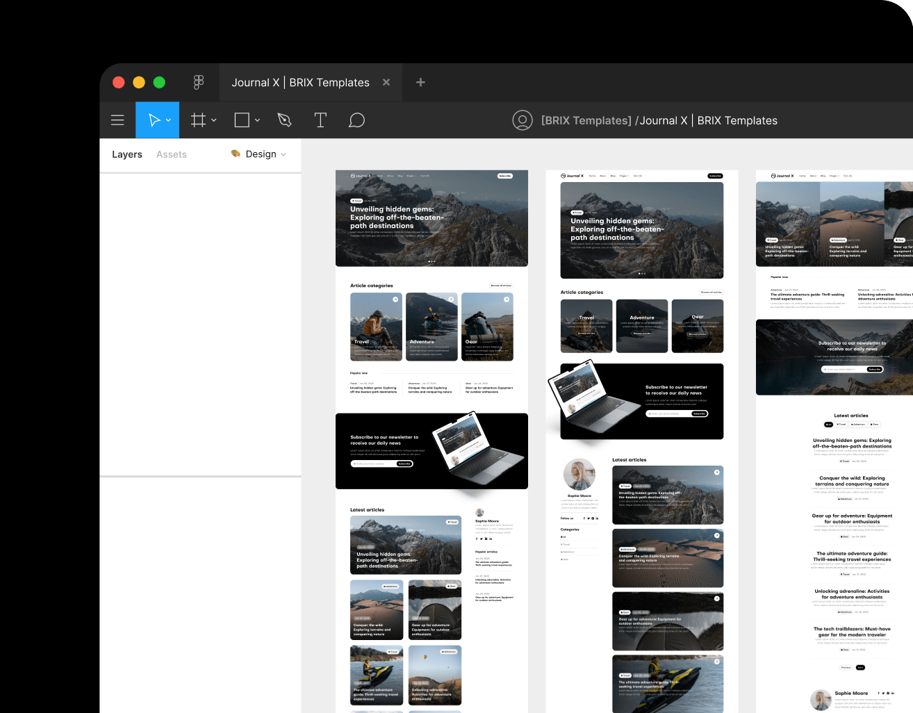 Journal X - Figma File Included - Blog Webflow Template