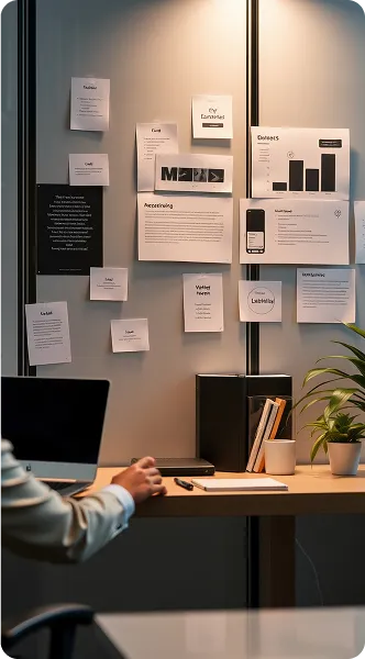 A person sitting at a desk with a laptop.