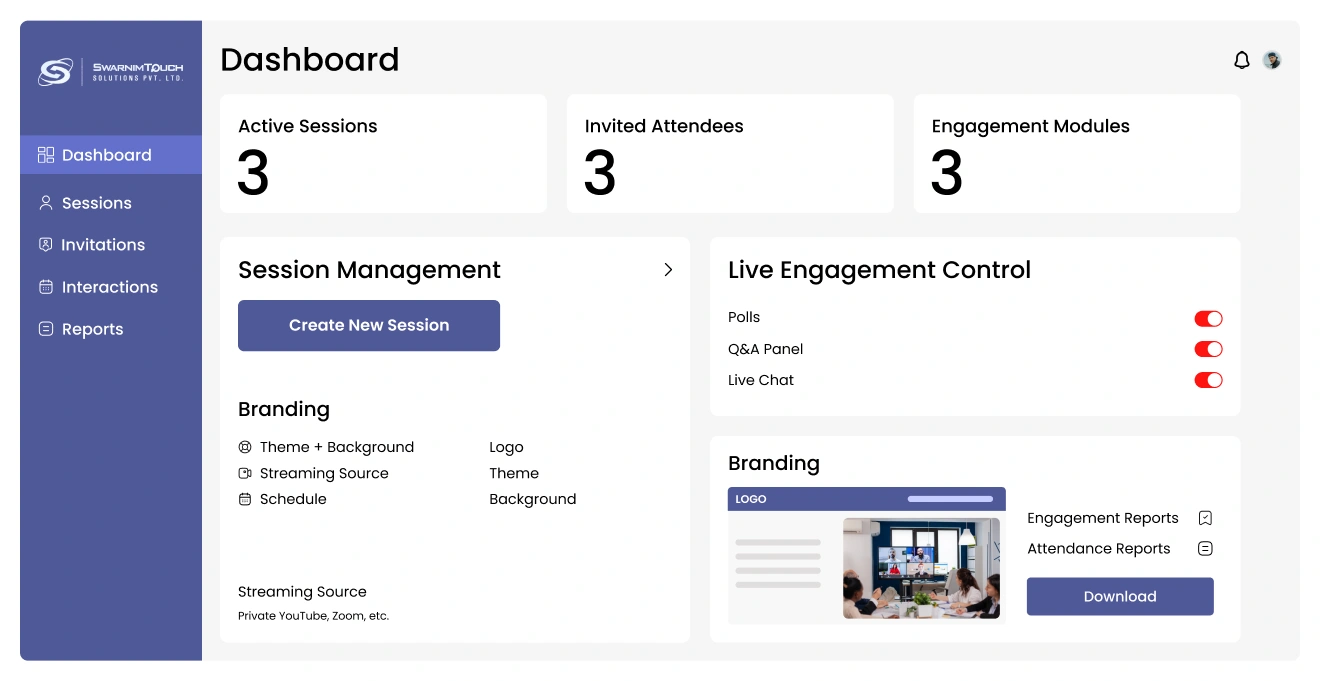 A screen shot of the dashboard of a website.