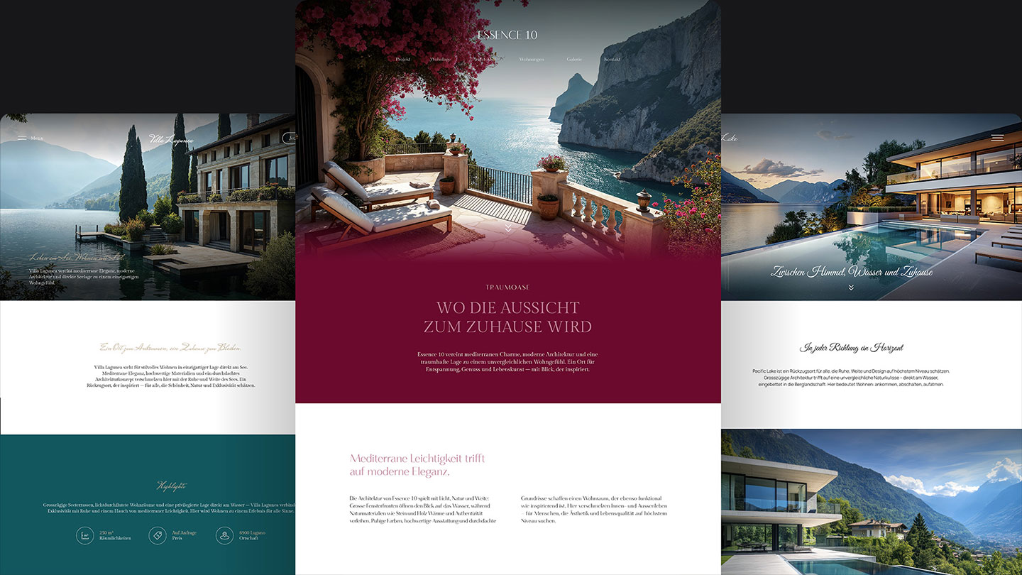 Beispiele von Immobilienprojekten mit Architektur und Innenvisualisierung