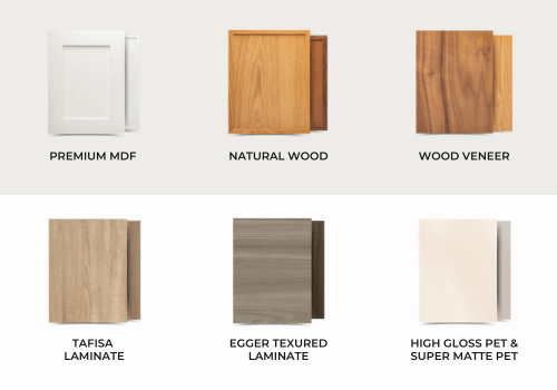Custom IKEA kitchen cabinet door materials